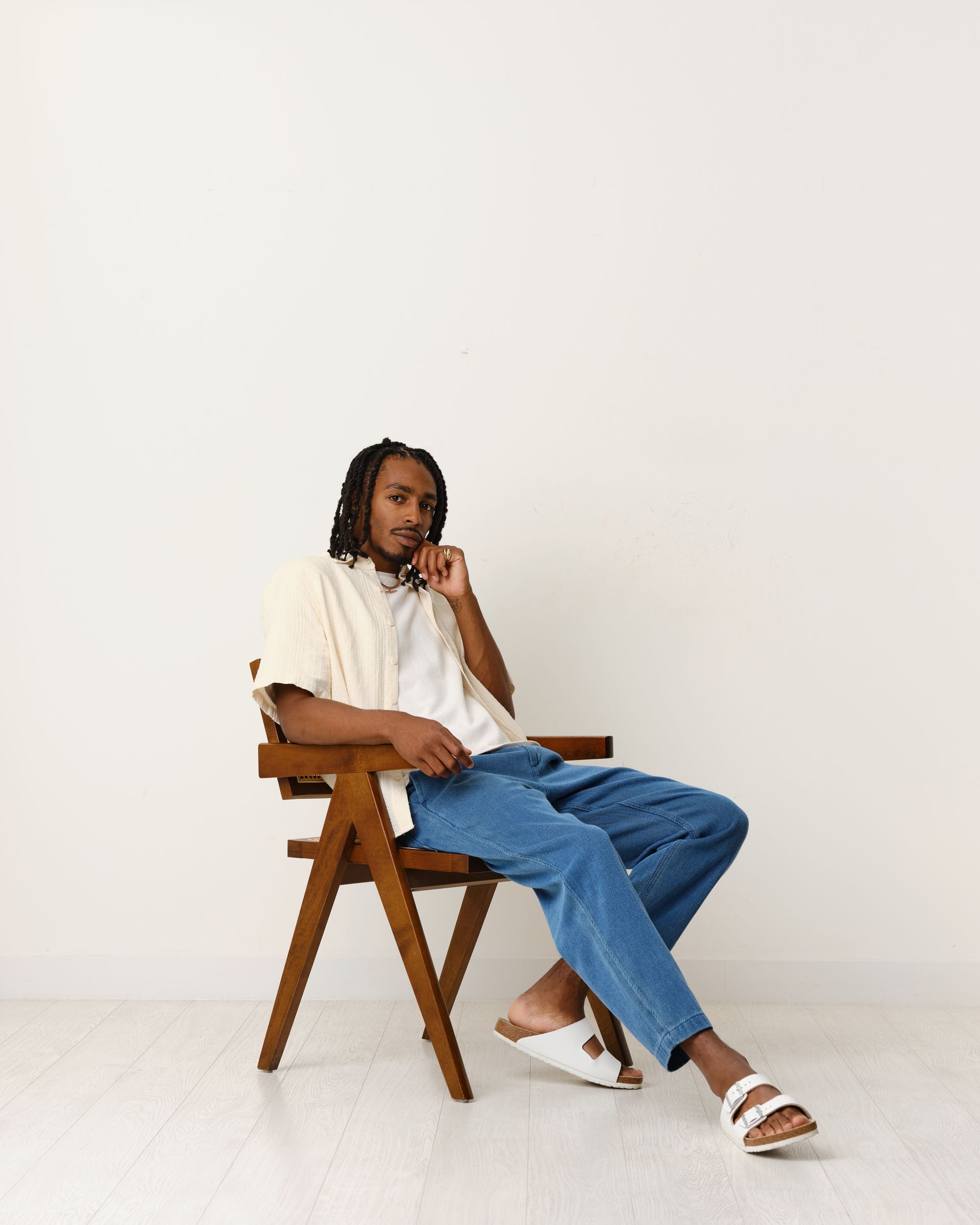 Drum Short Sleeve Shirt Ecru Dune