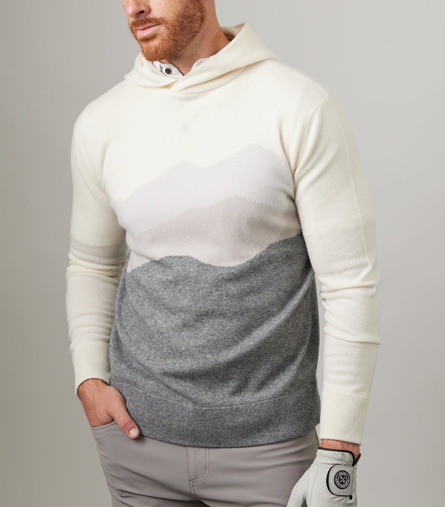 Sero Cashmere Wave Hoodie Bone