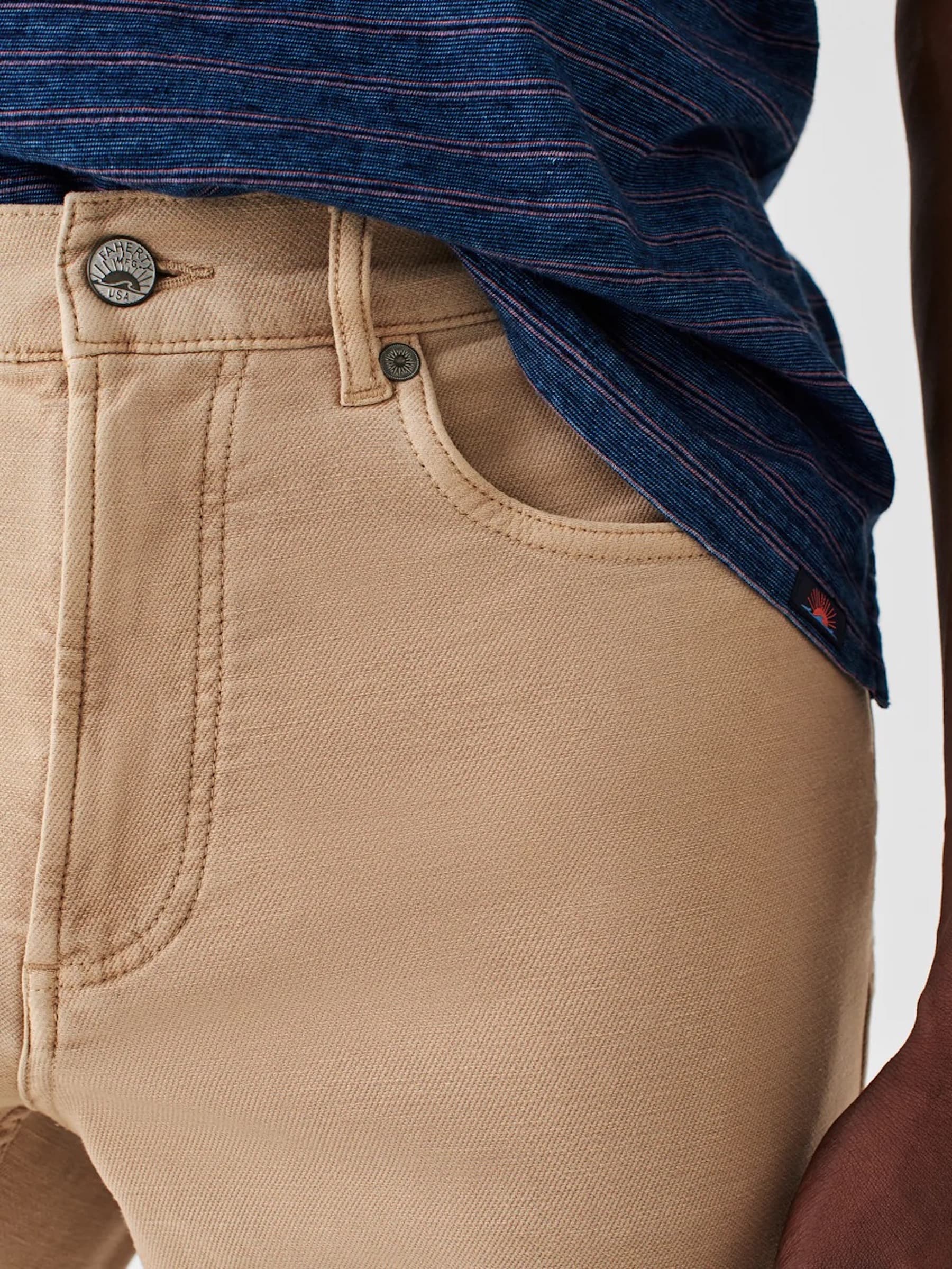 Stretch Terry 5 Pocket Desert Khaki