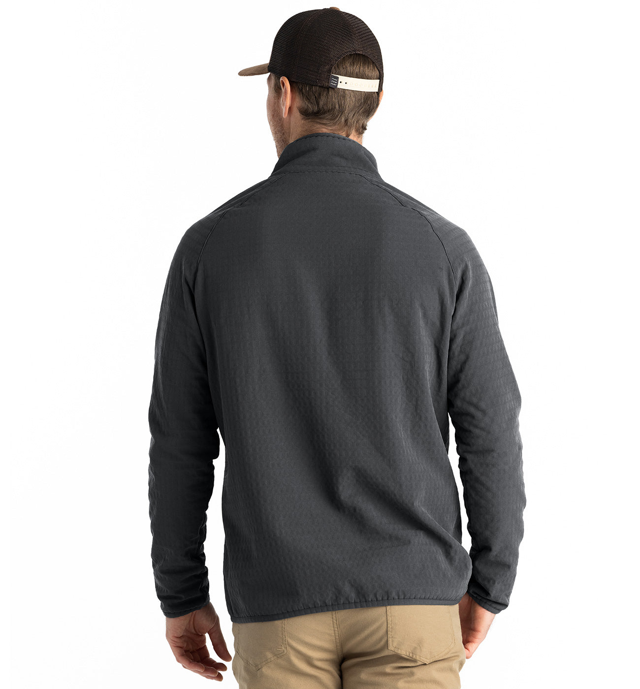 Gridback Fleece Jacket Black Sand