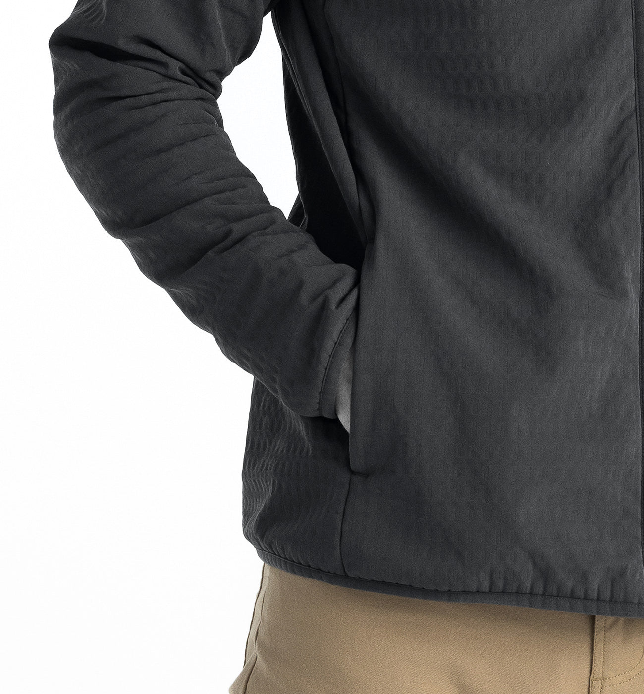 Gridback Fleece Jacket Black Sand