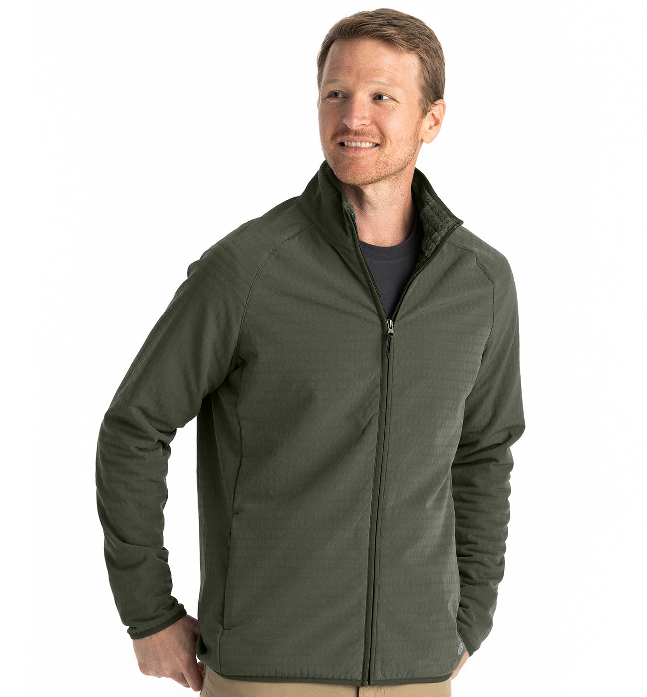Gridback Fleece Jacket Dark Olive