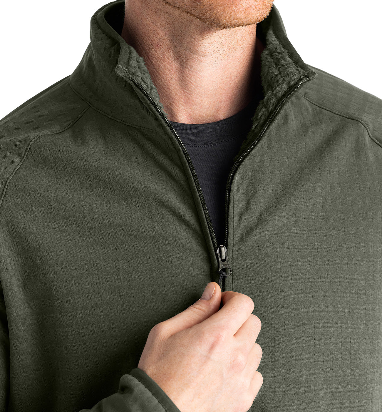 Gridback Fleece Jacket Dark Olive