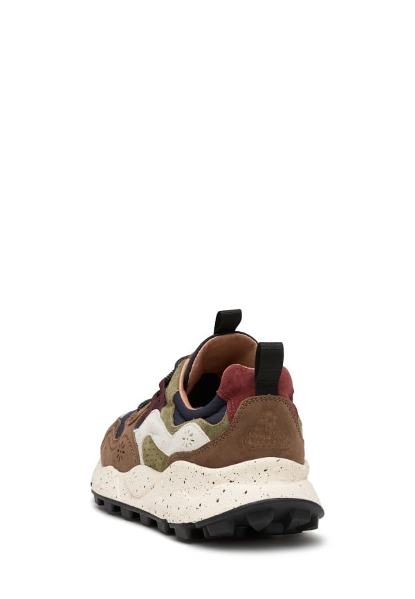 Yamano 3 in Suede and Nylon Brown/Navy