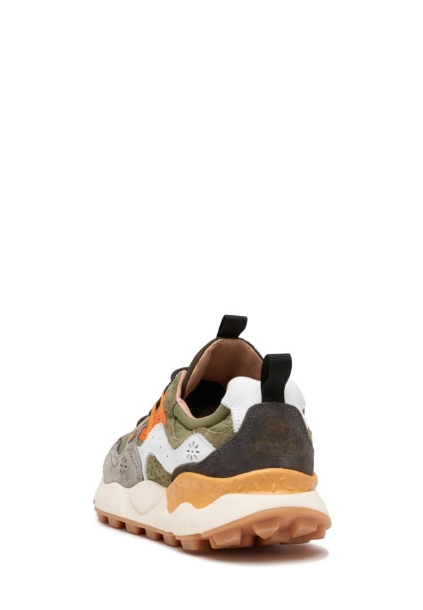 Yamano 3 in Suede and Nylon Anthracite/Khaki