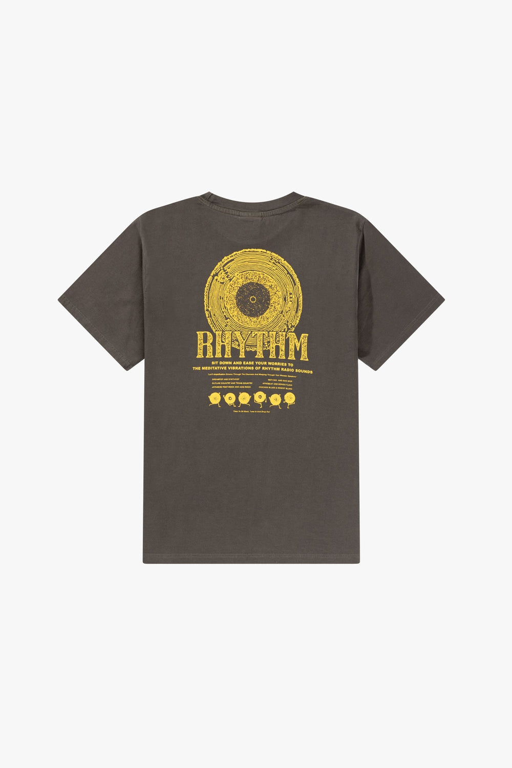 Record Vintage Short Sleeve T-Shirt Vintage Black