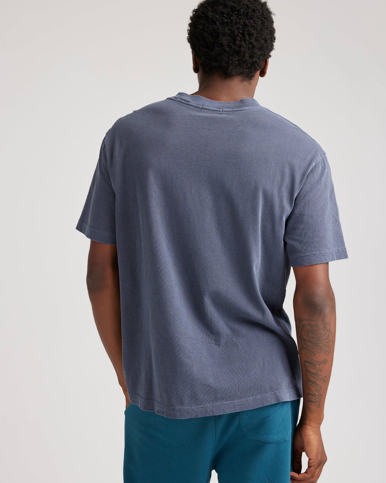 Relaxed Short Sleeve Tee Blue Steel