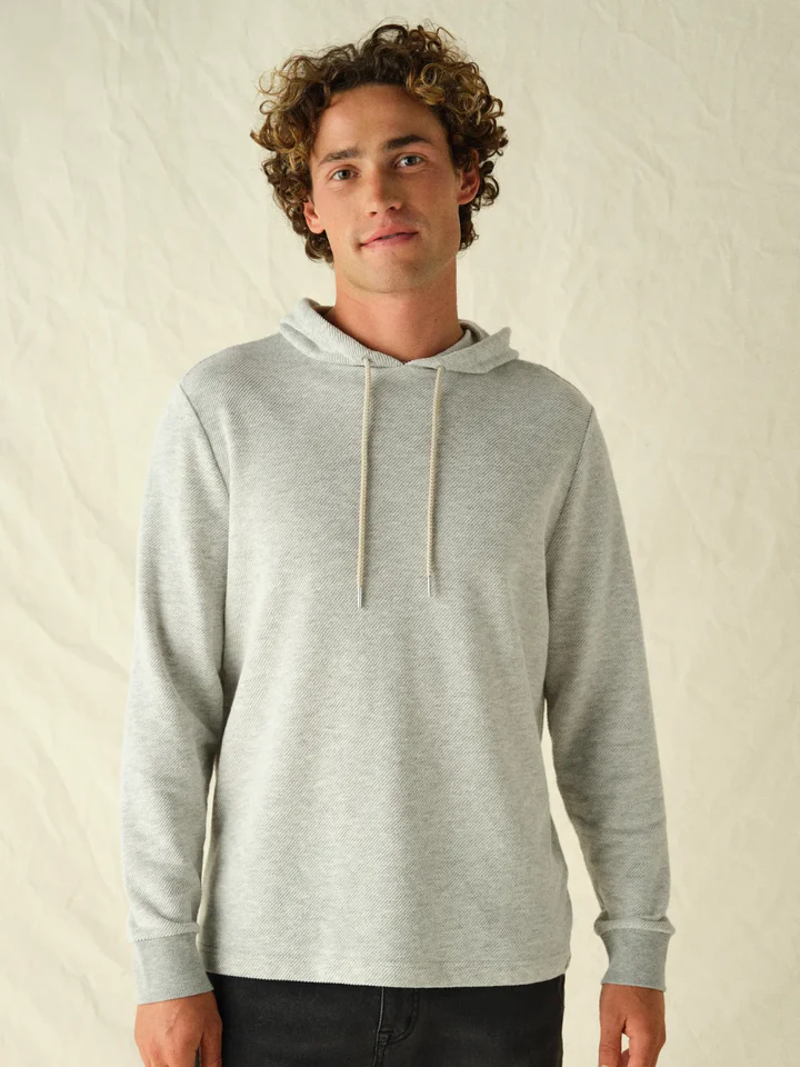 Tailwind Textured Hoodie in Heather Grey