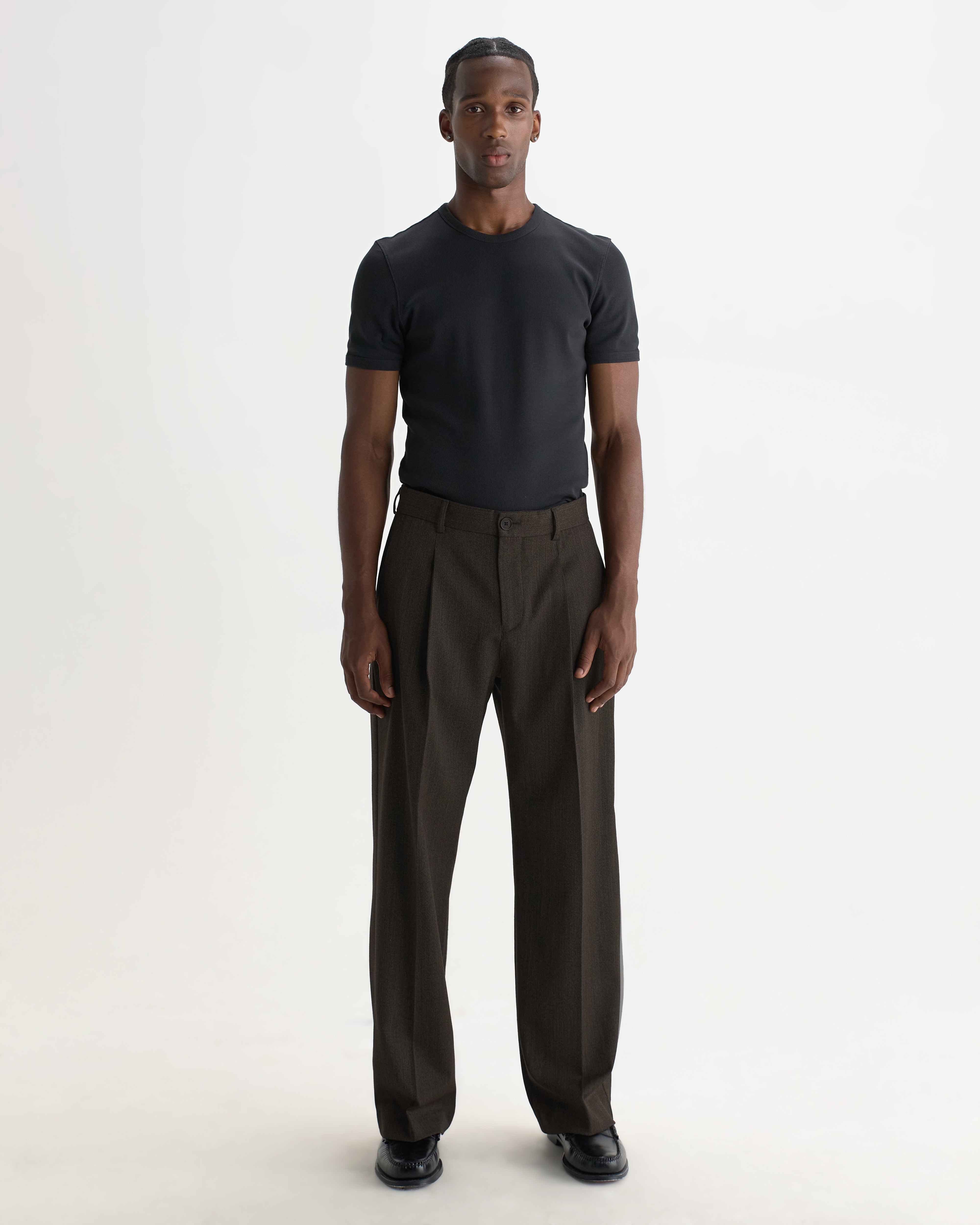 Aubyn Trouser Wool Blend Two Tone Brown
