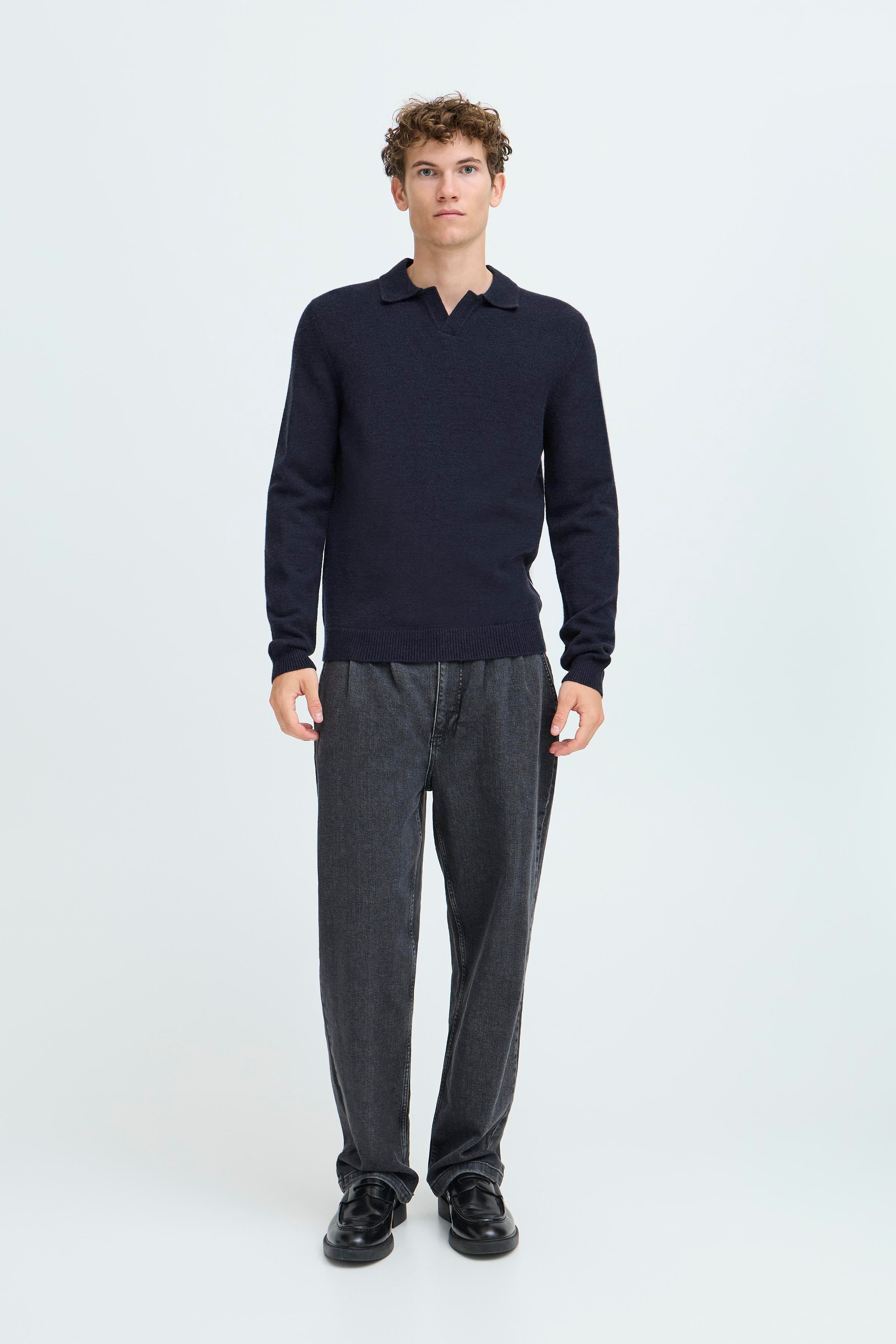 Karl Knit Polo Dark Navy Melange