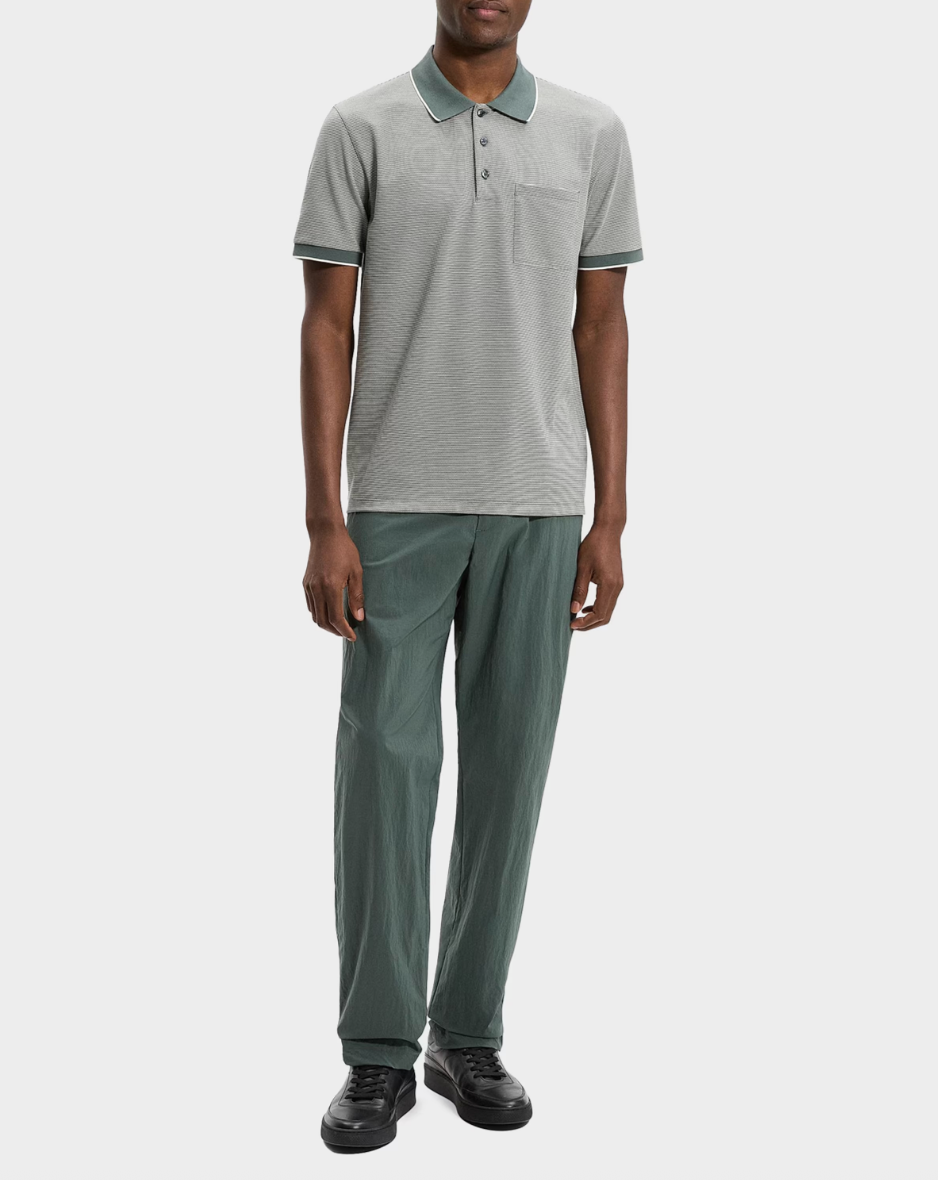 Ribbed Birdseye Pocket Polo Pine Grove Multi