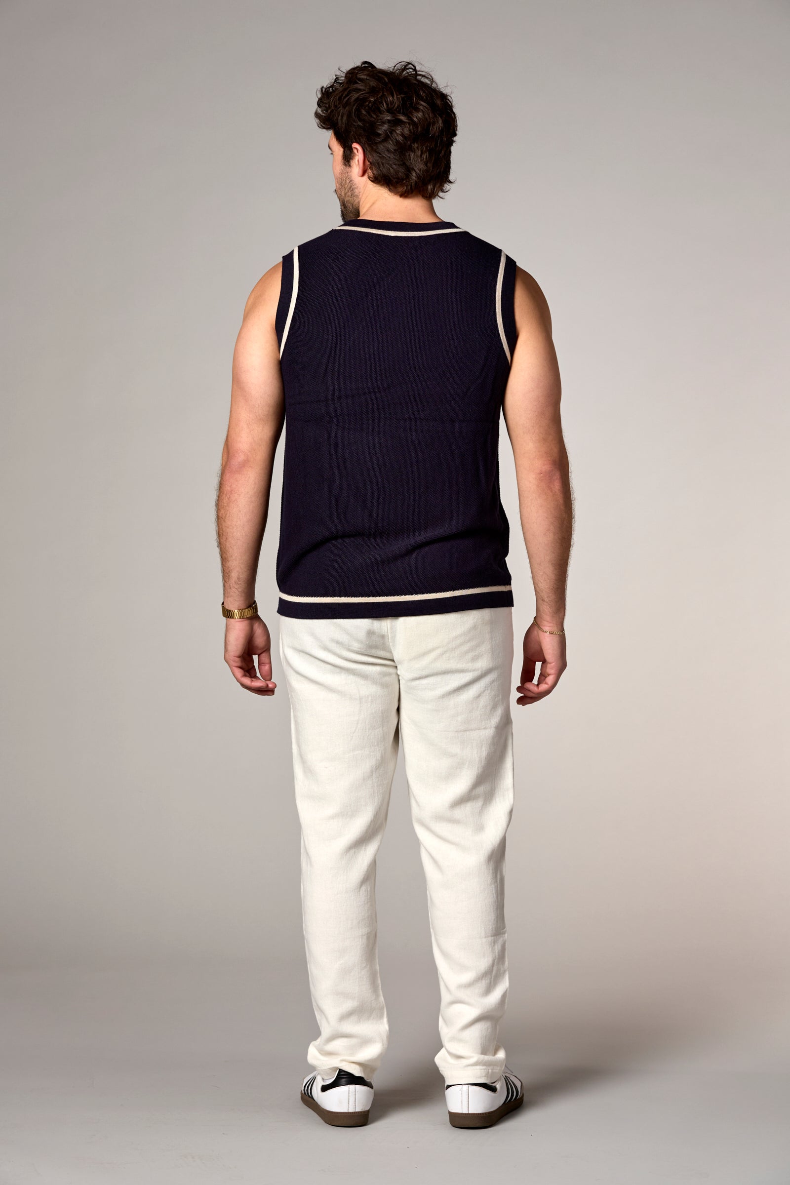 Knit Tank Navy Combo