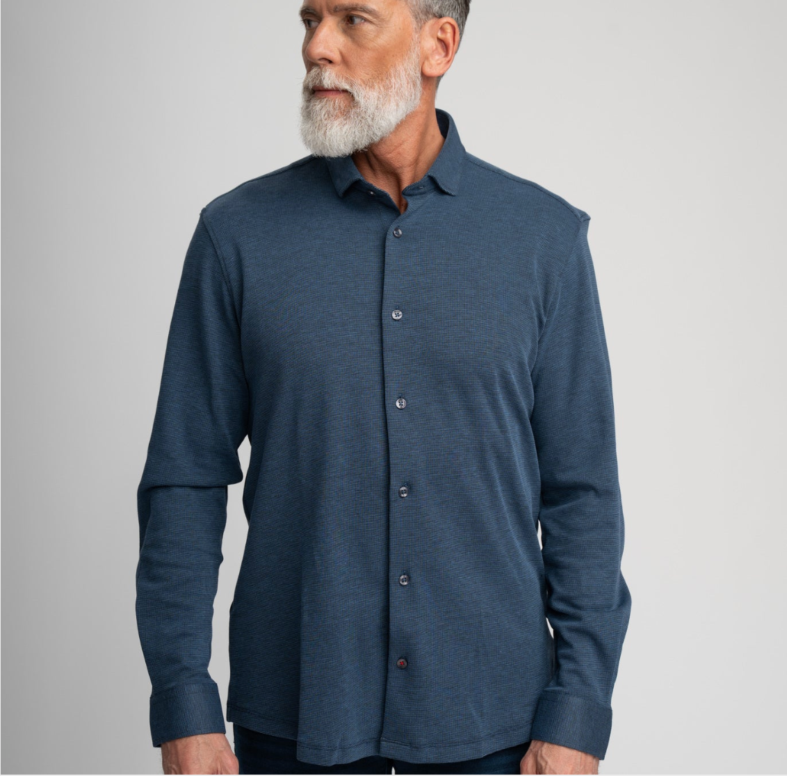 Tech Pique Shirt Navy