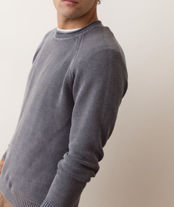 Garment Dyed Roll Neck Sweater Mood Indigo