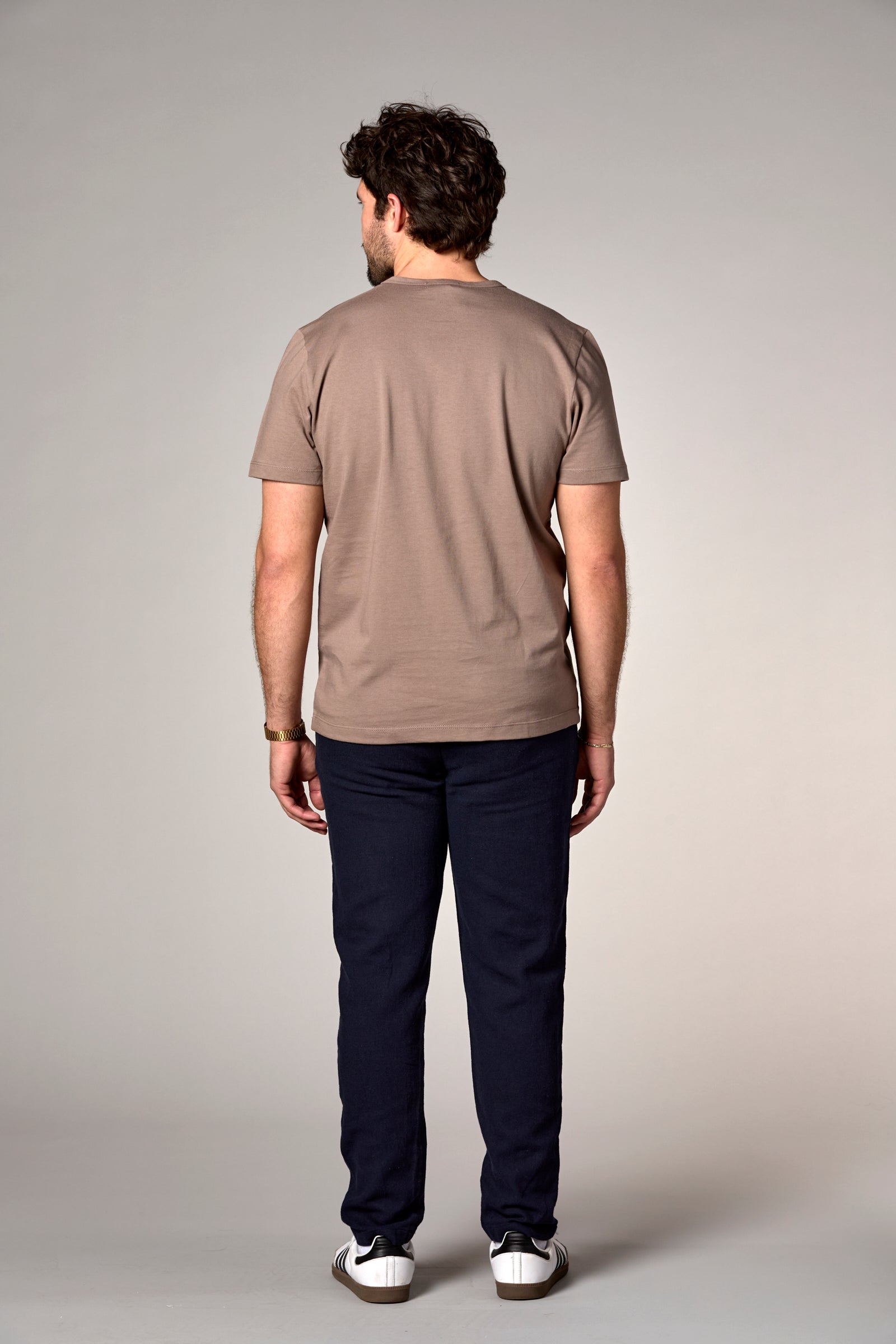 The Rick Crewneck Tee Cobblestone
