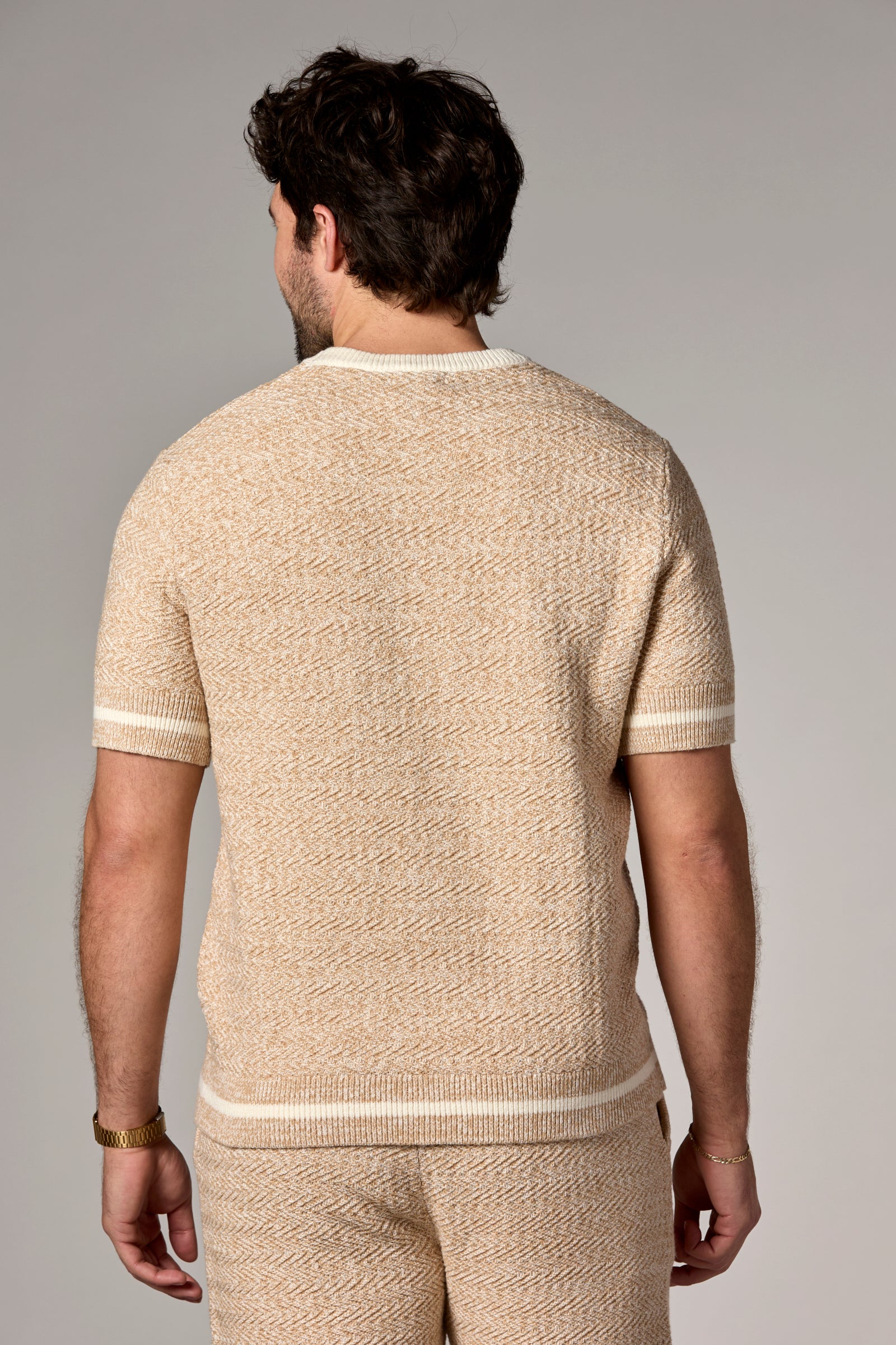Textured Knit Tee Oat Multi