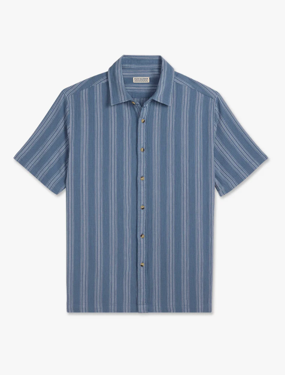 The Oasis Textured Shirt Maritime Stripe