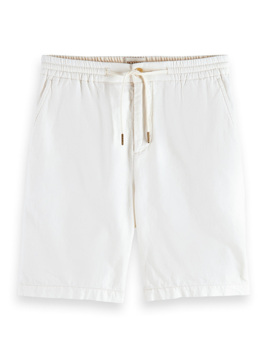 Fave - Twill Linen Bermuda Shorts Shell