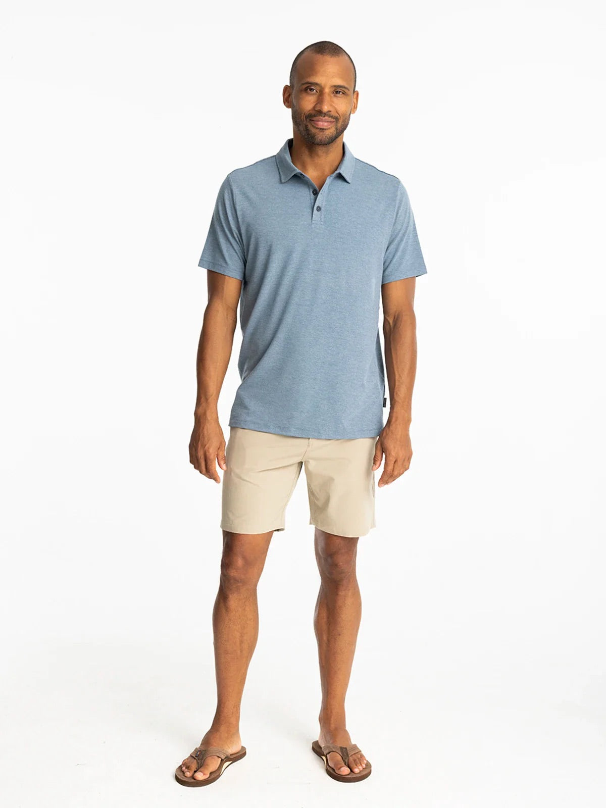 Bamboo Flex Polo II Heather Deepwater