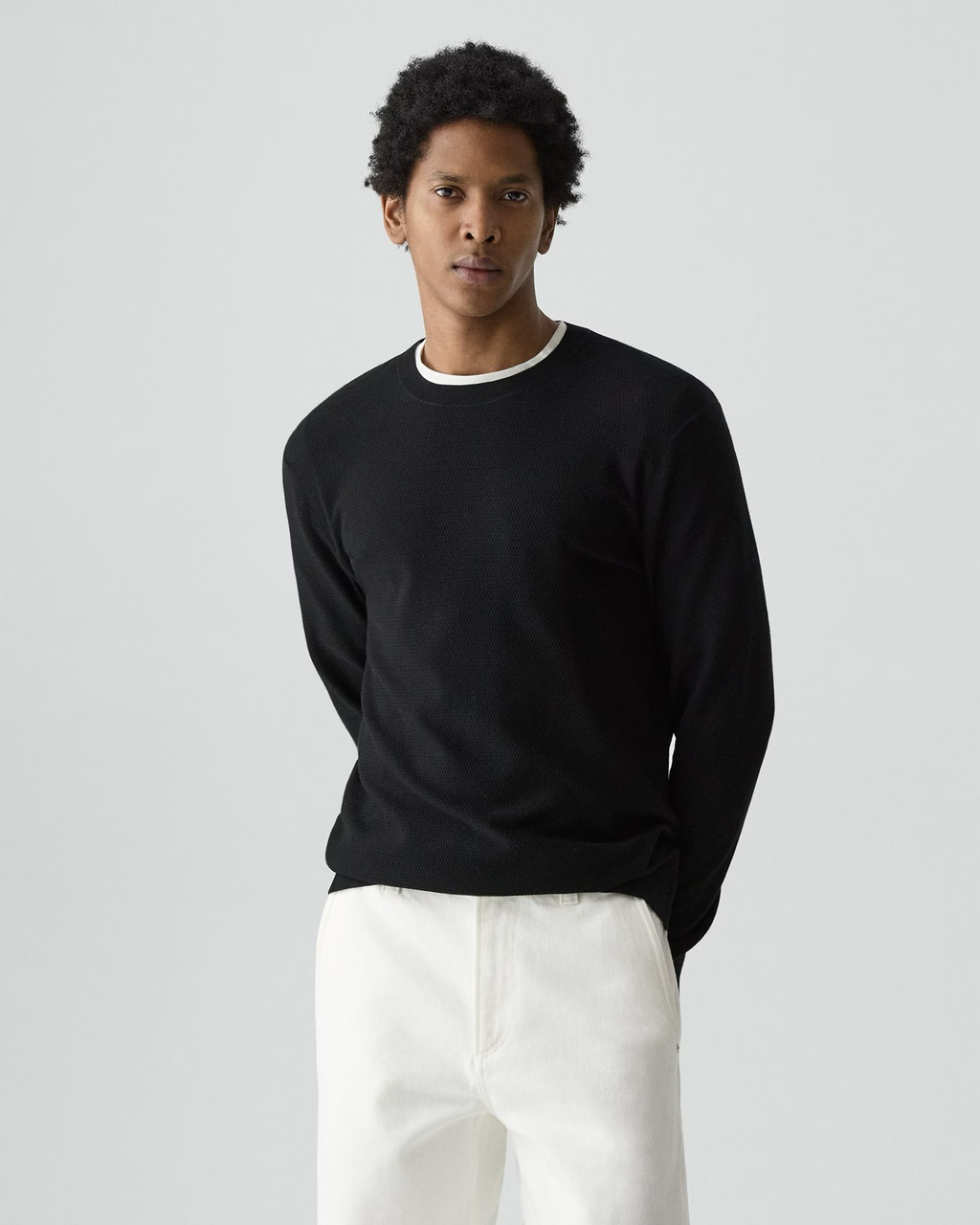 Riland Light Bilen Crewneck Sweater Black Riland Light Bilen Crewneck Sweater Black