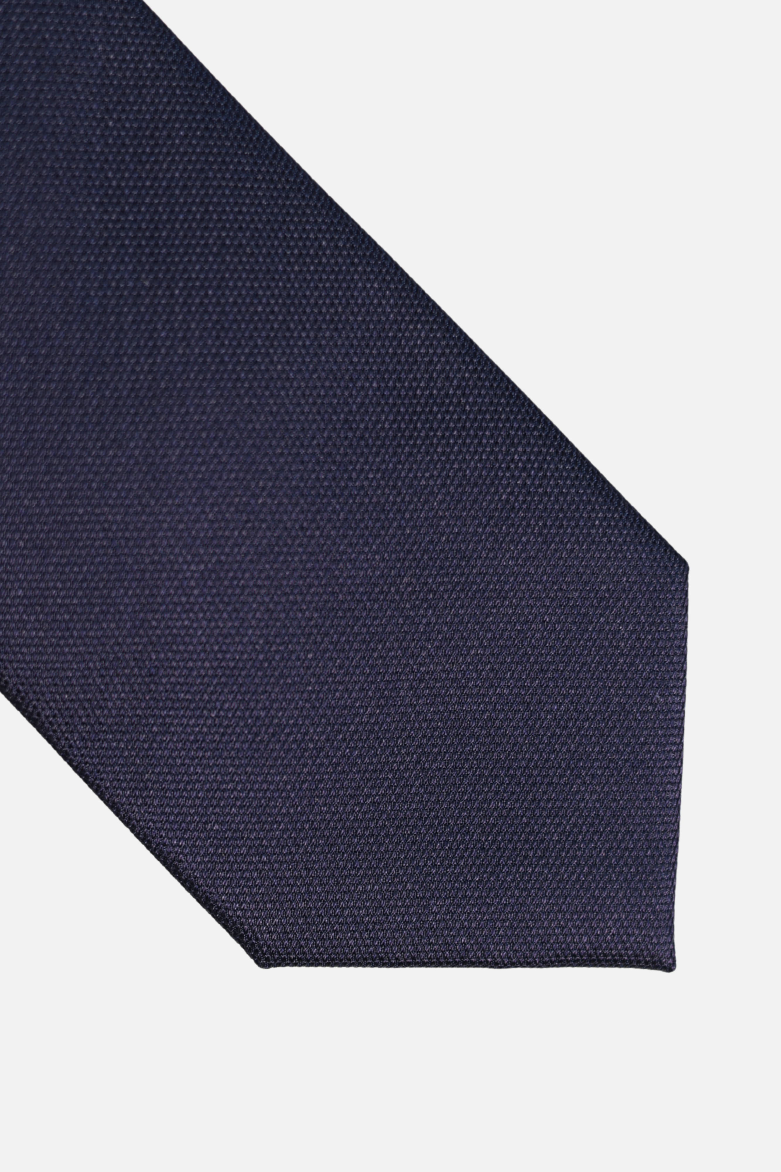 Navy Silk Woven Solid Textured Tie
