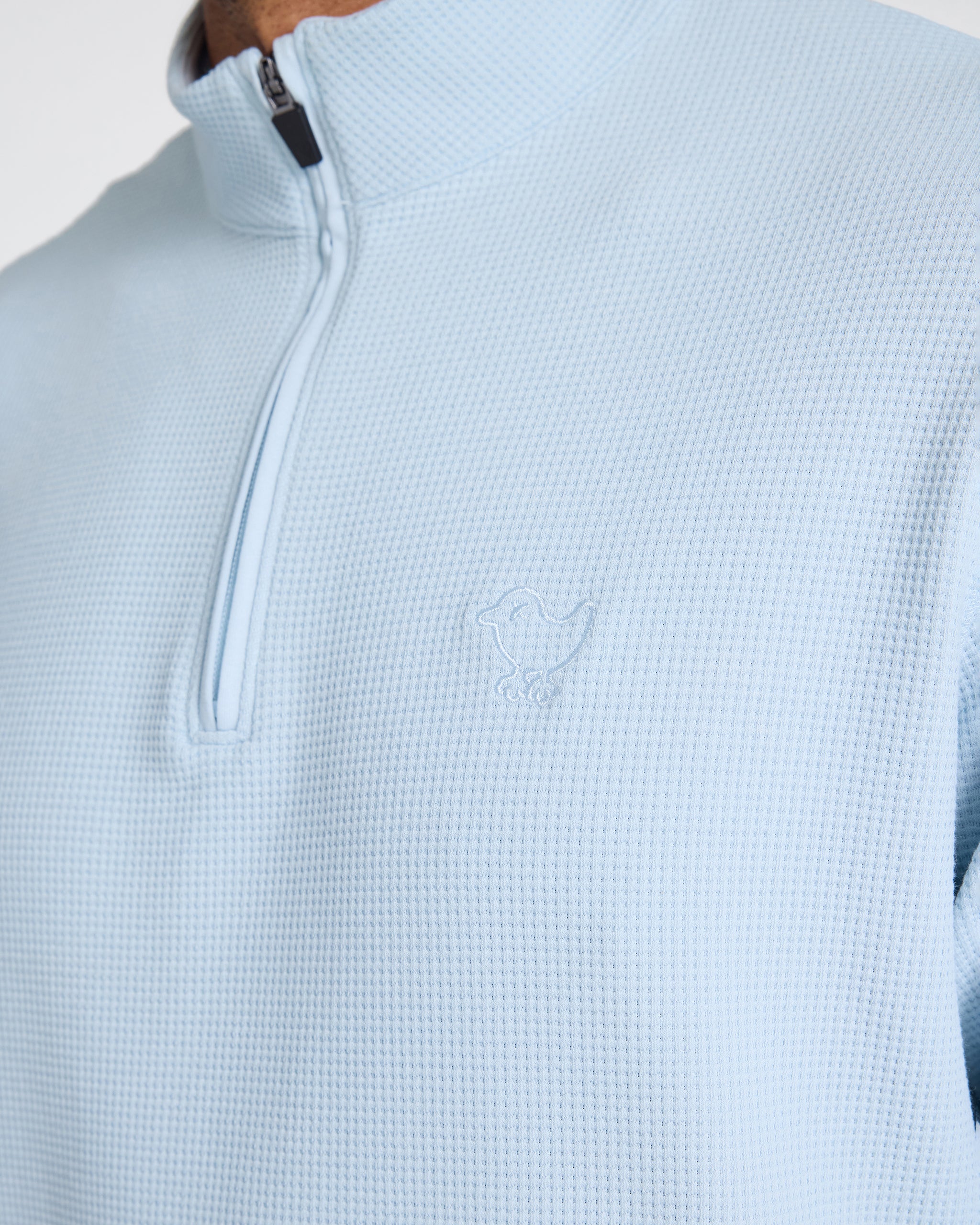 Tech Waffle Quarter Zip Baby Blue