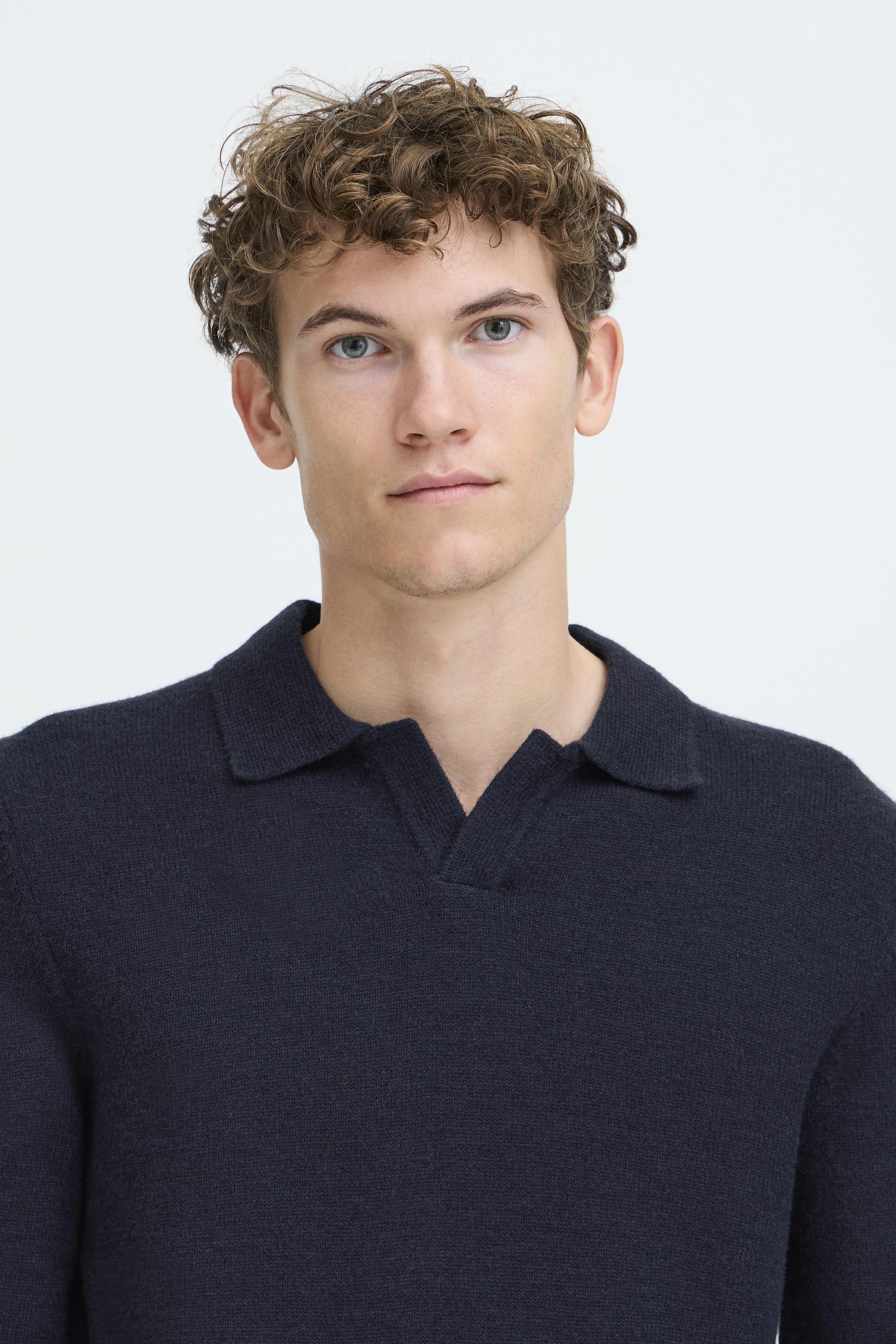Karl Knit Polo Dark Navy Melange