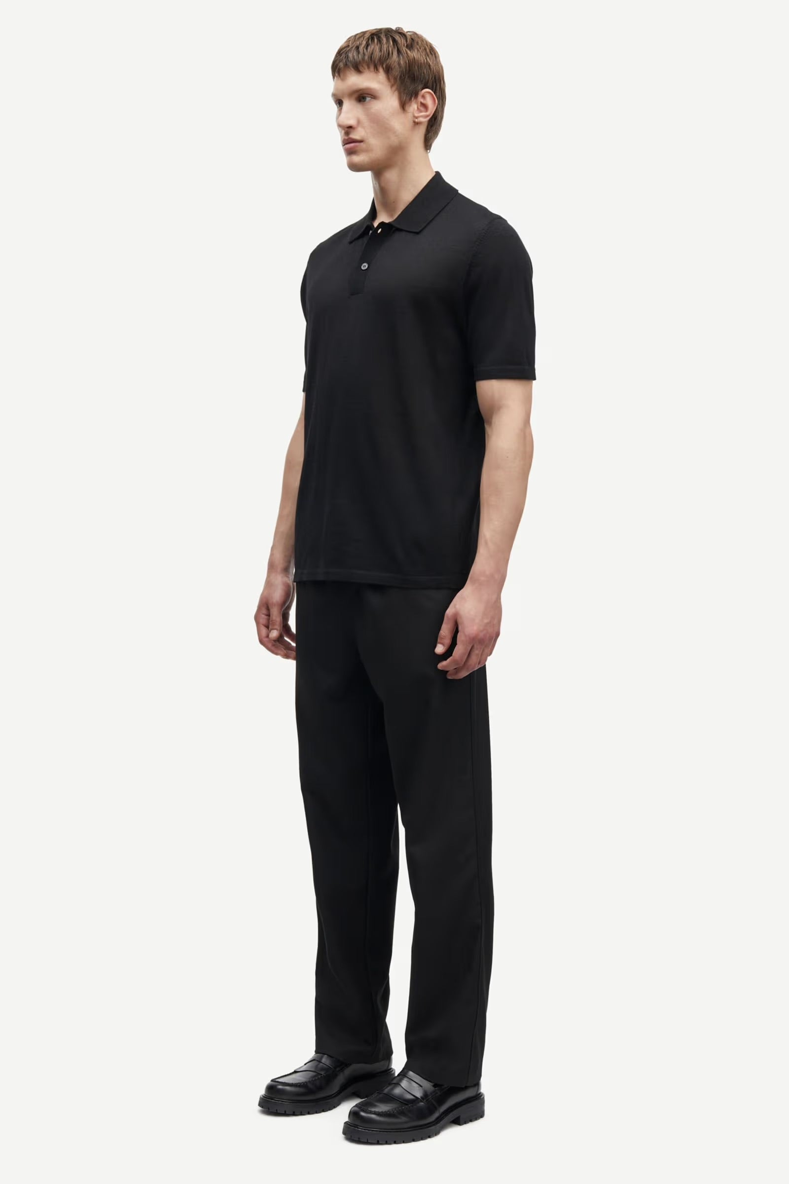 Sarowan Knit Polo Black