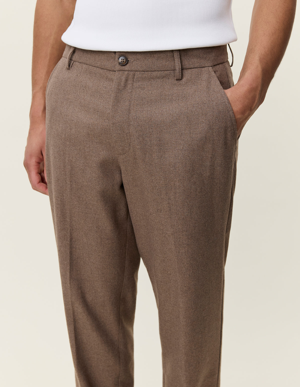 Wool Reg Suit Pants Caribou