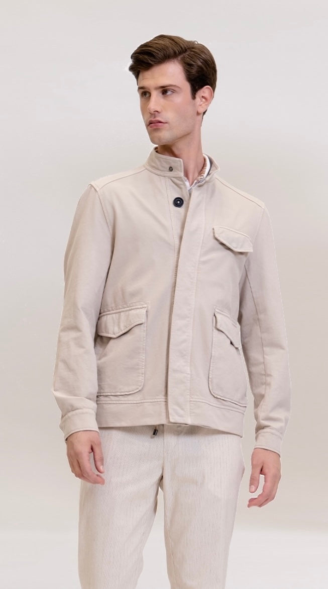 Portland Biker Jacket Sand