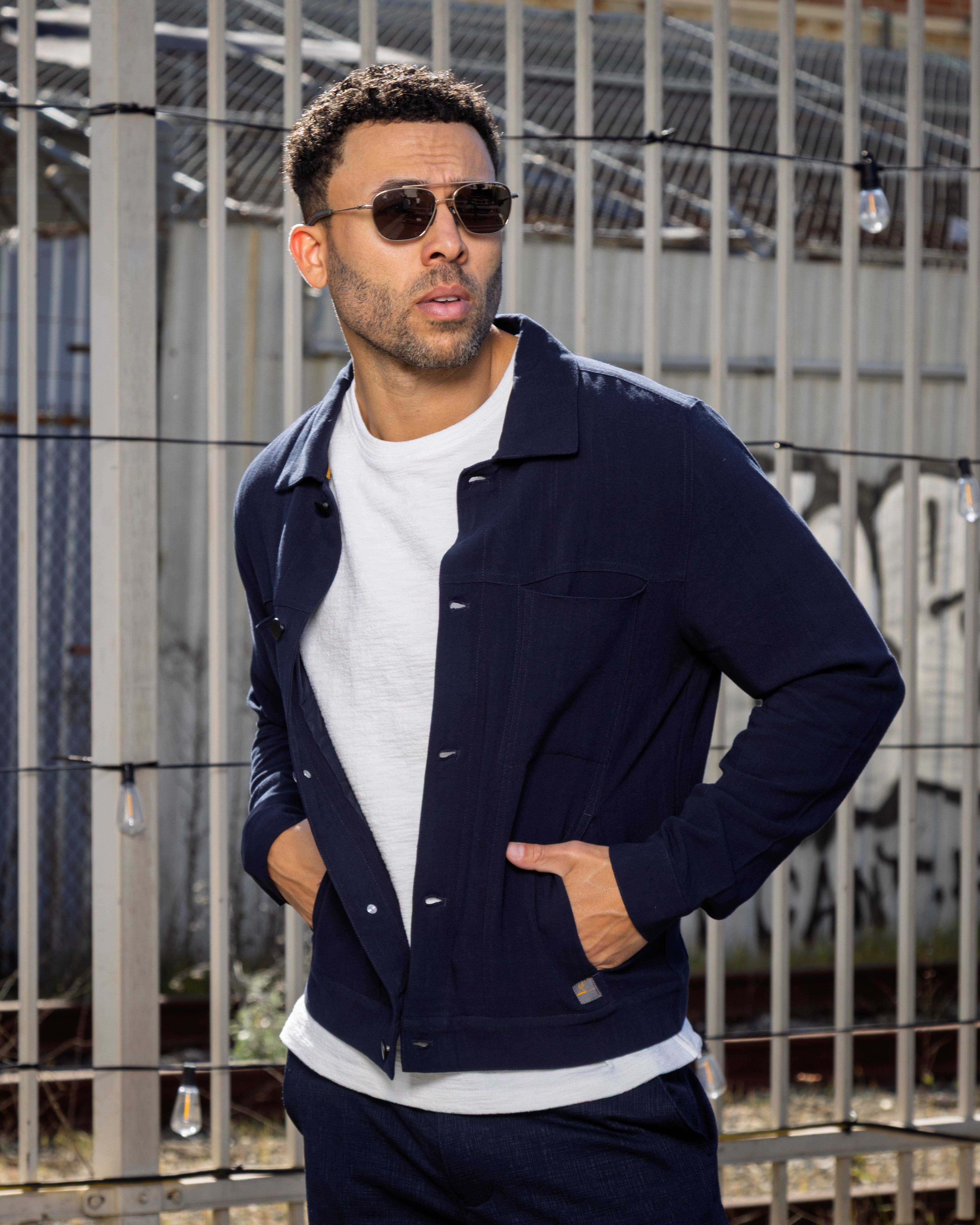 Monaco Trucker Jacket Indigo Night