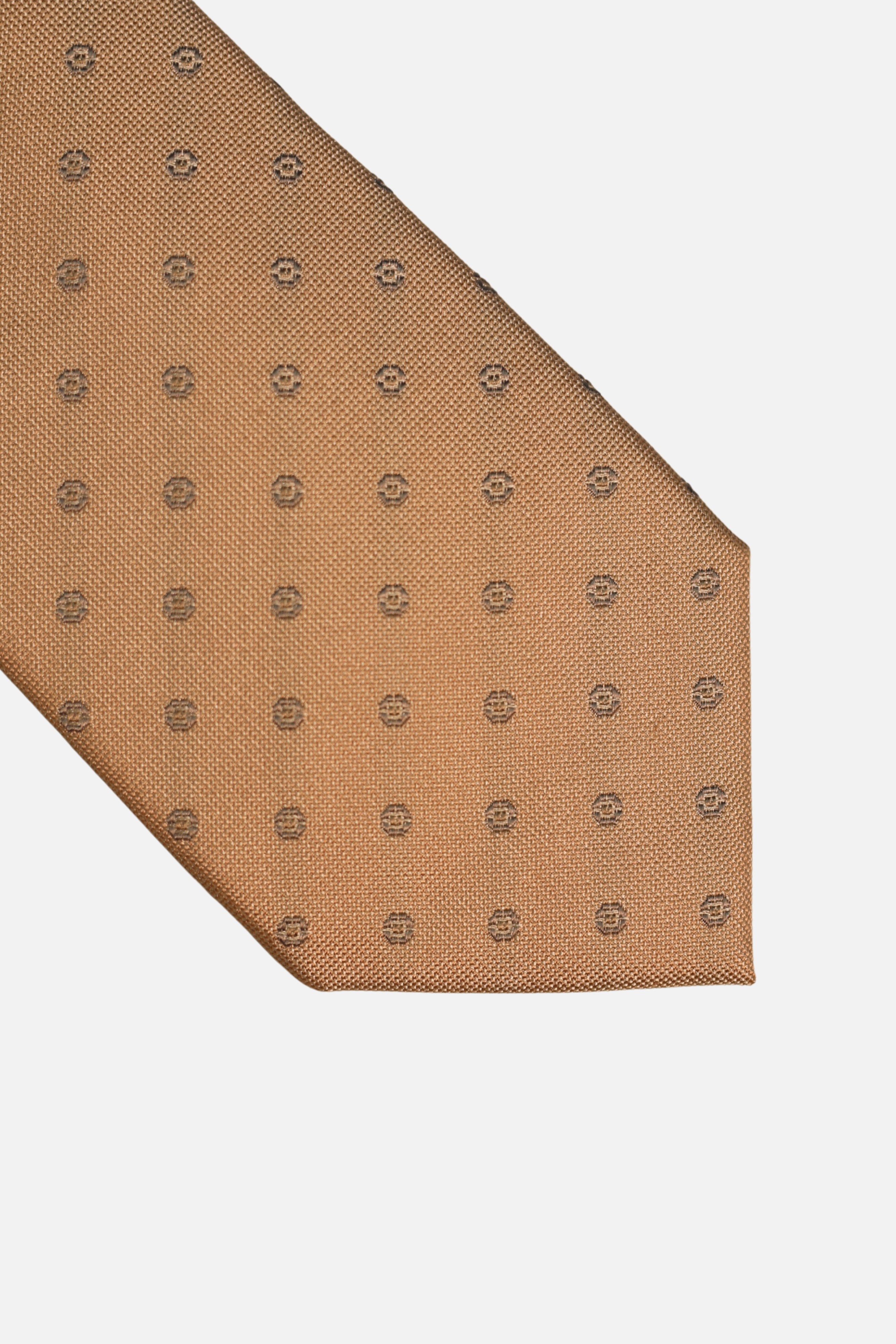 Champagne Silk Woven Dot Tie