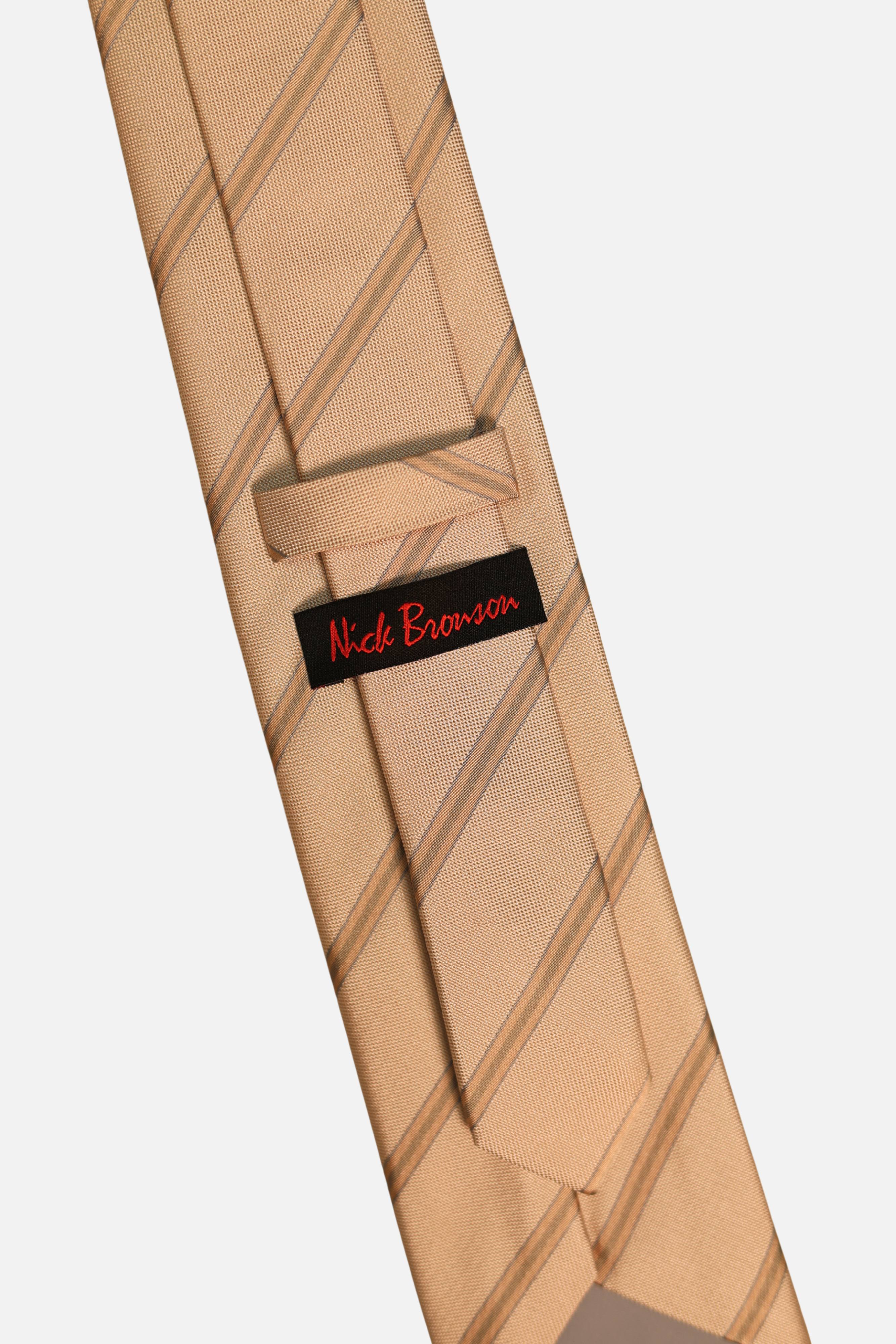 Champagne Silk Woven Striped Tie