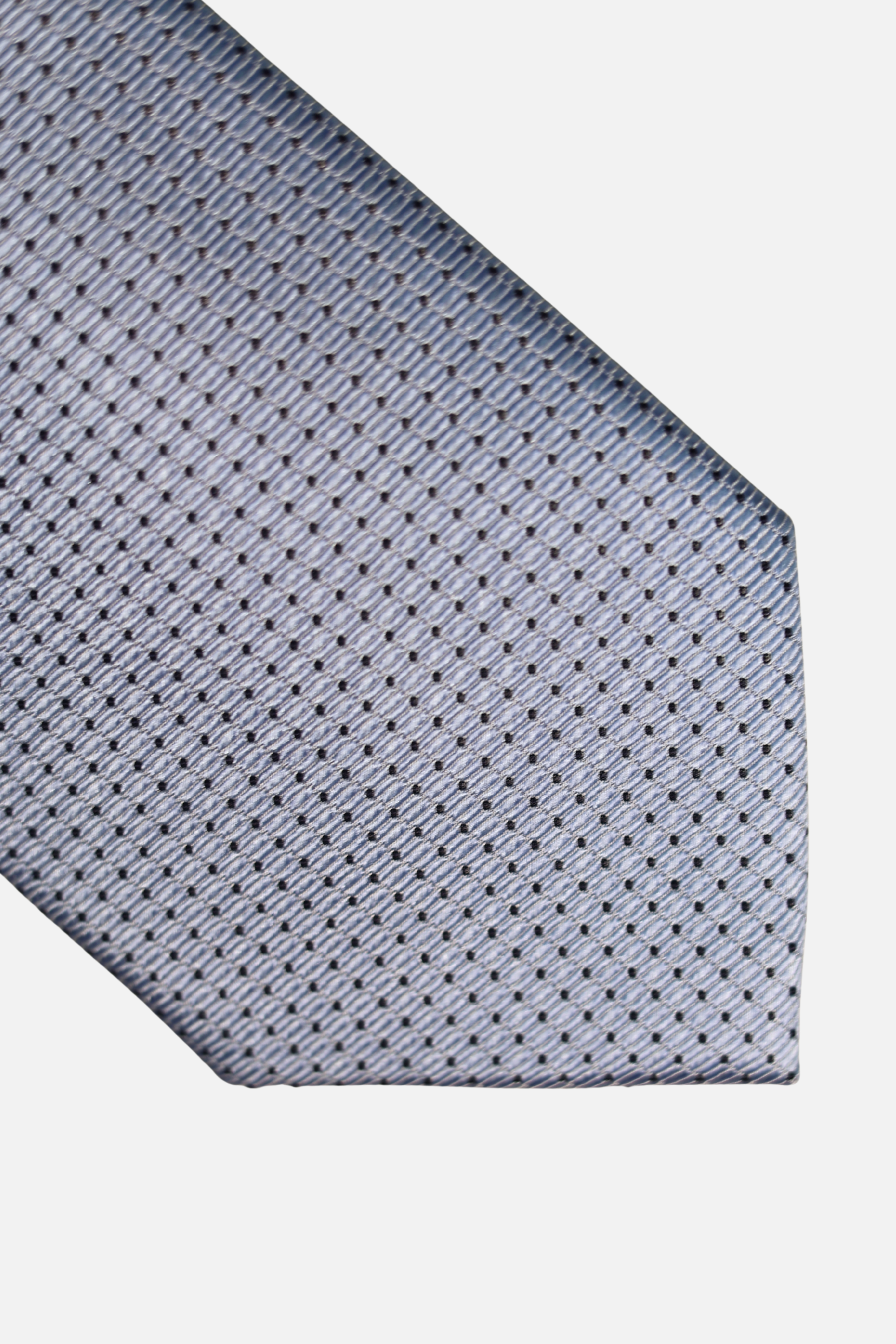 Blue Silk Woven Geo Tie