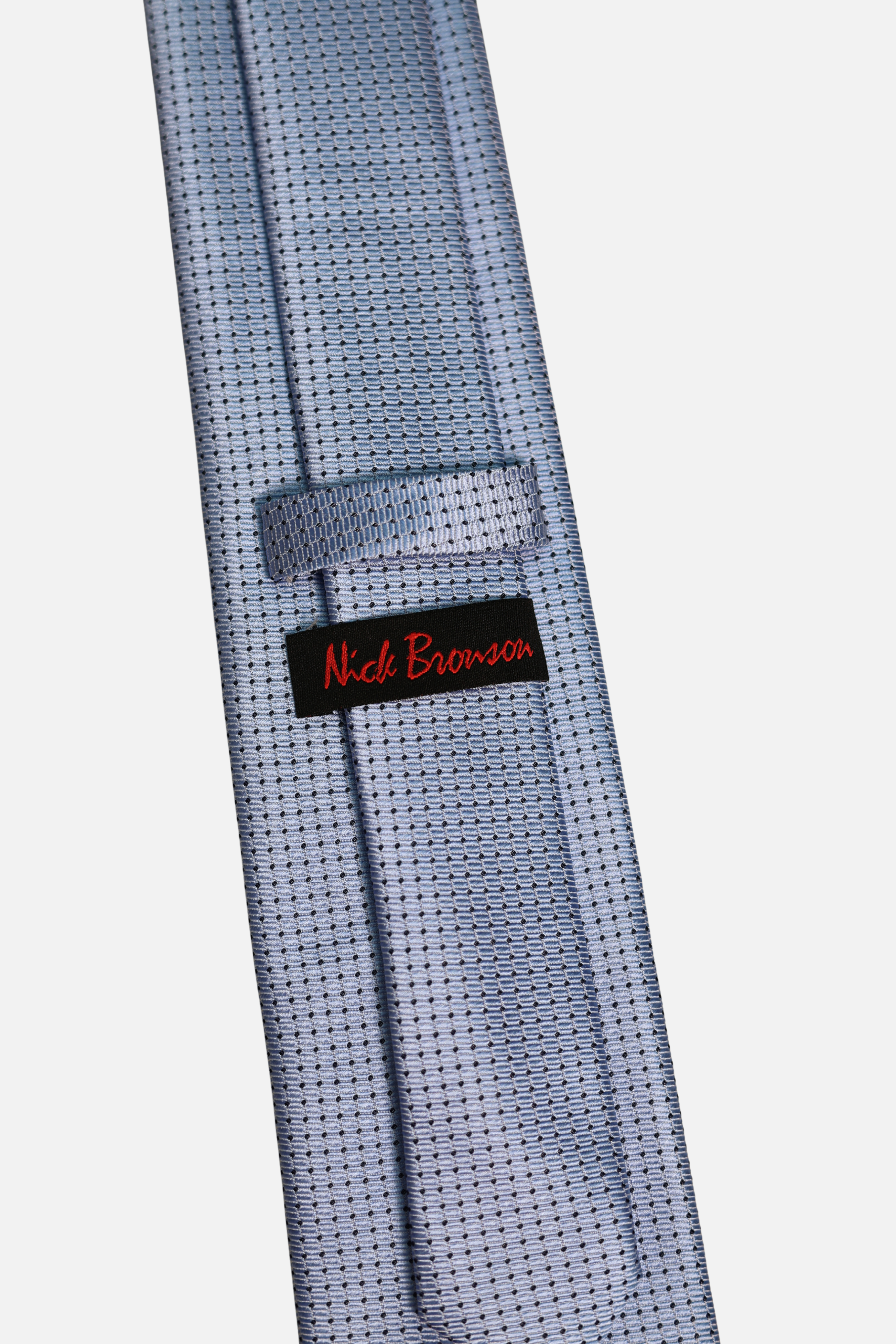 Blue Silk Woven Geo Tie