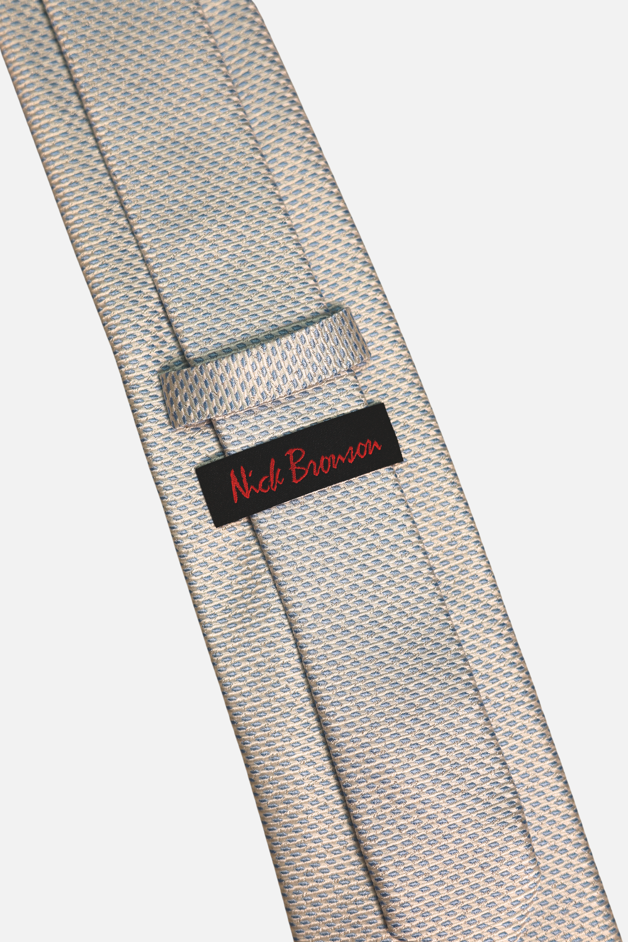 Blue Silk Woven Textured Tie