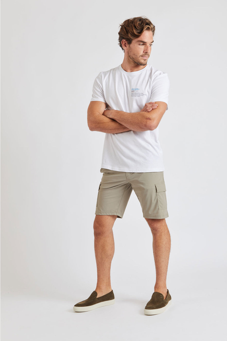 Fabio Lightweight Tech Cargo Short Beige