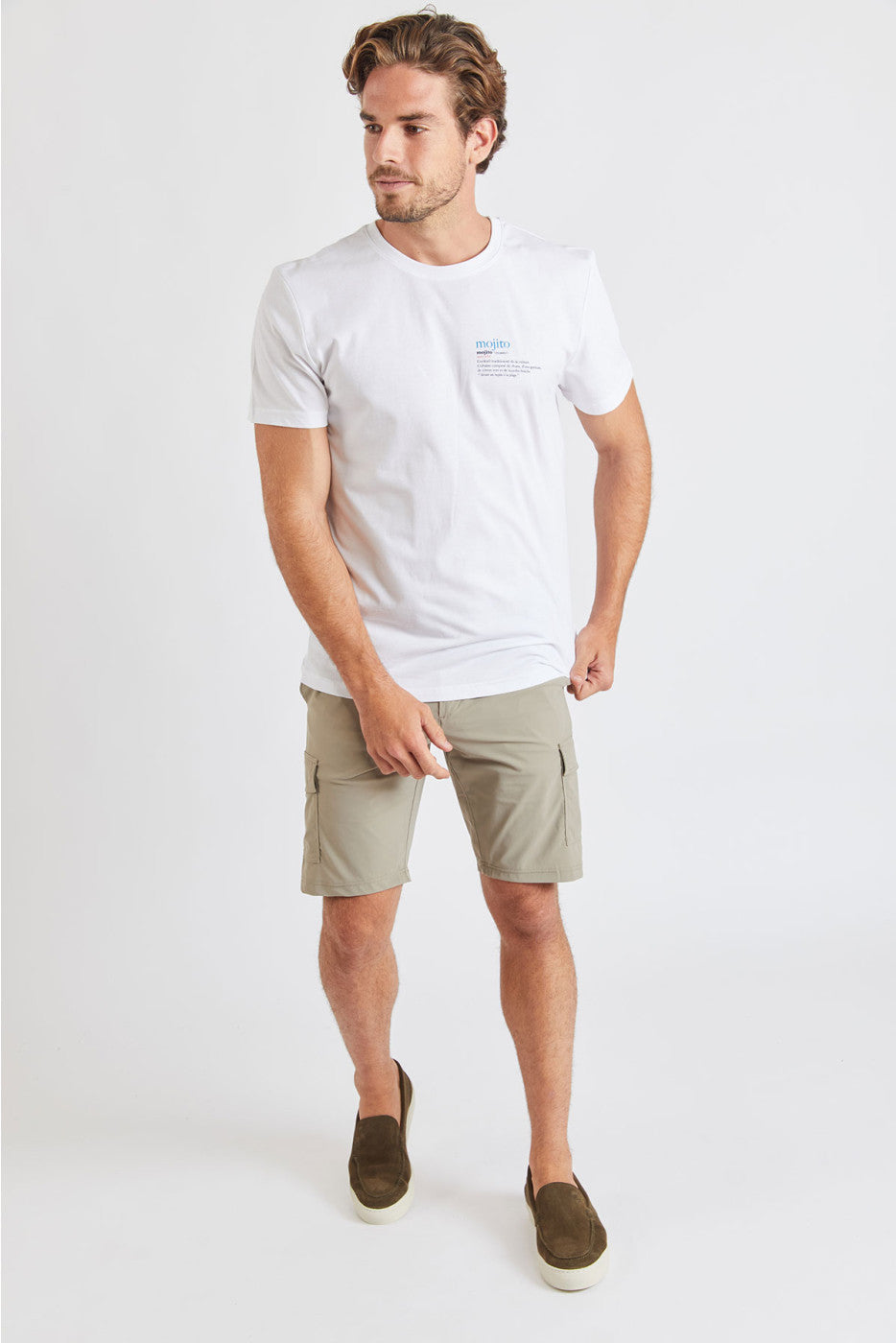 Fabio Lightweight Tech Cargo Short Beige