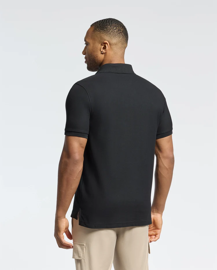 Desert Pique Polo Black