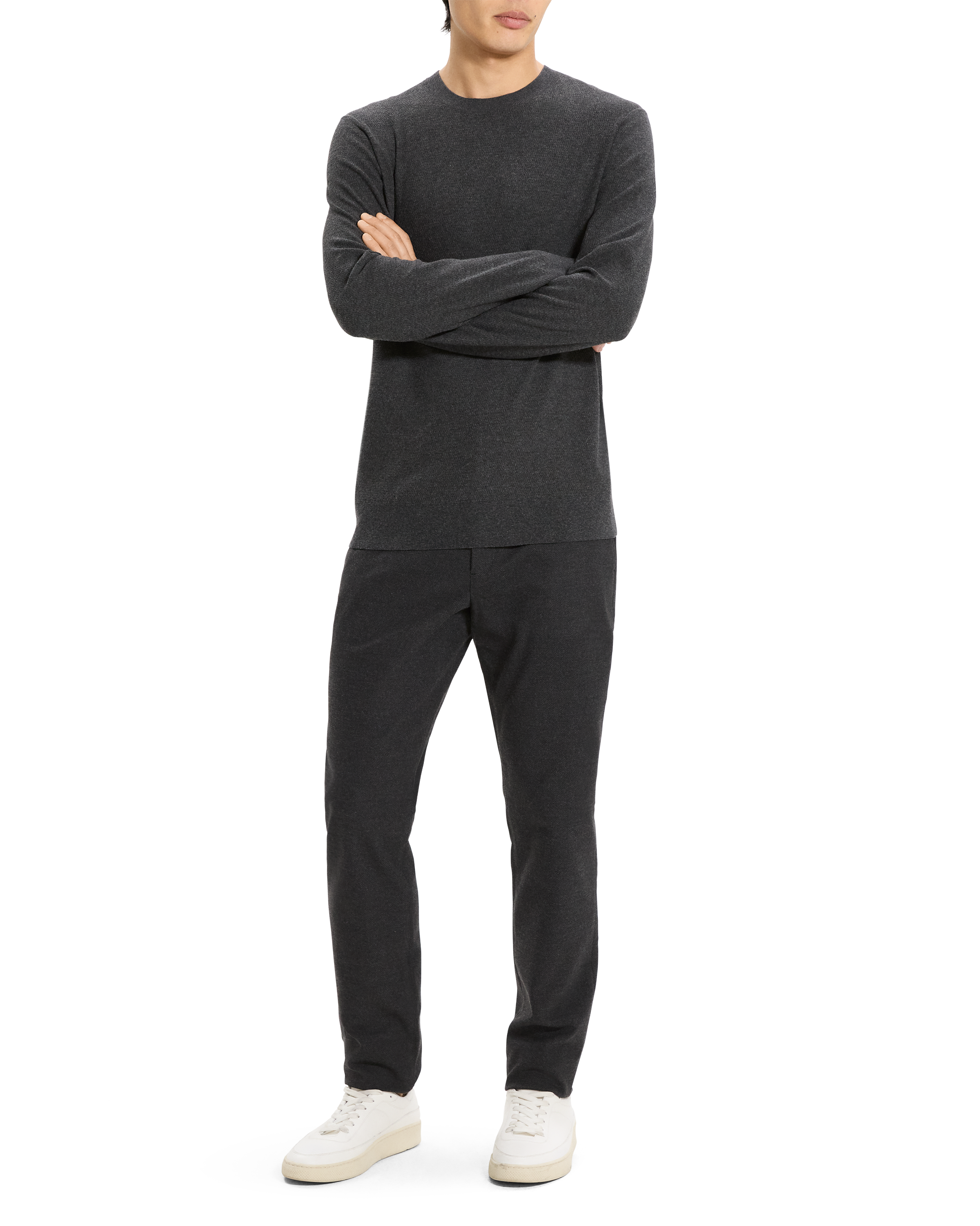 Riland Light Bilen Crewneck Sweater Charcoal Melange