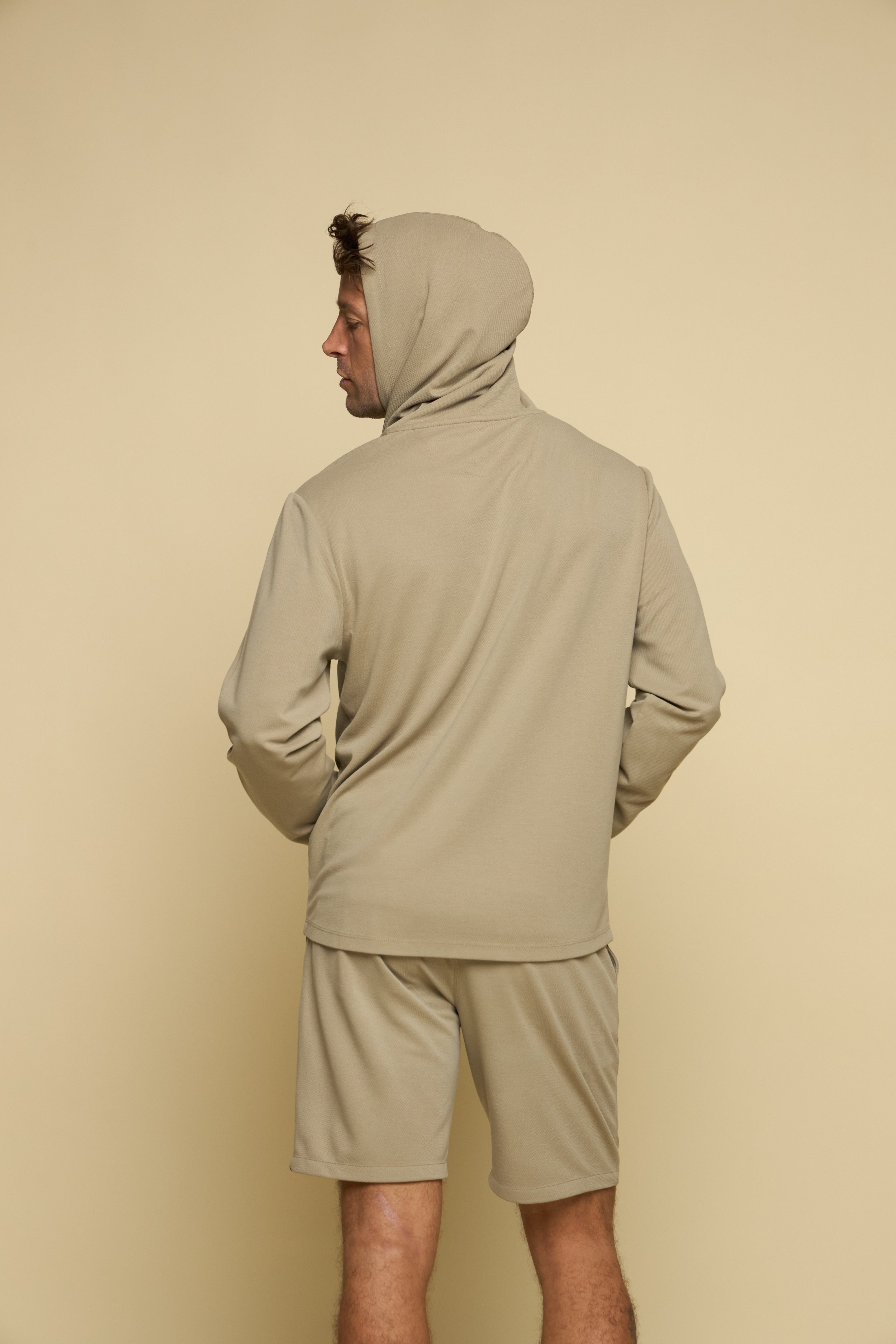 C St. Crossover Hoodie Stone