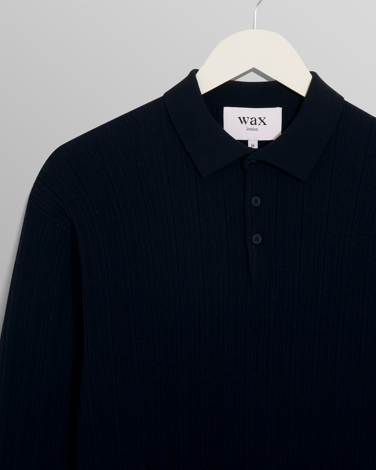 Vertical Knit Oban Polo Navy