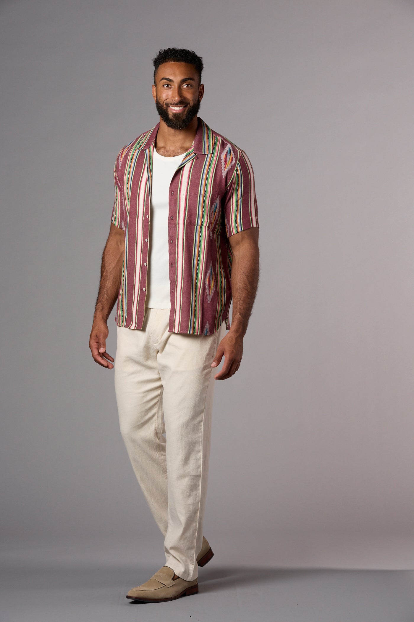 Lamar Jacquard Shirt Wine