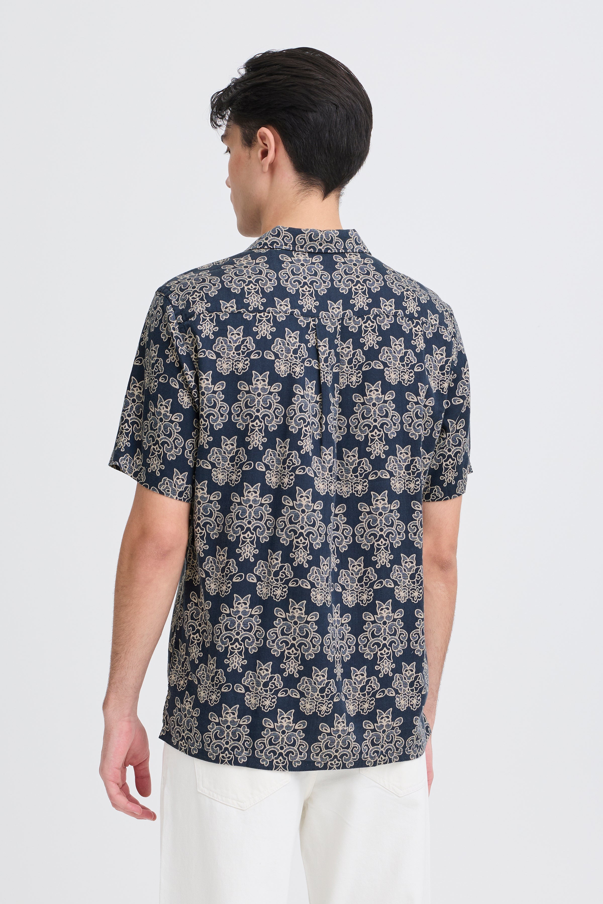 Lindahl AOP Resort Shirt Navy Blazer