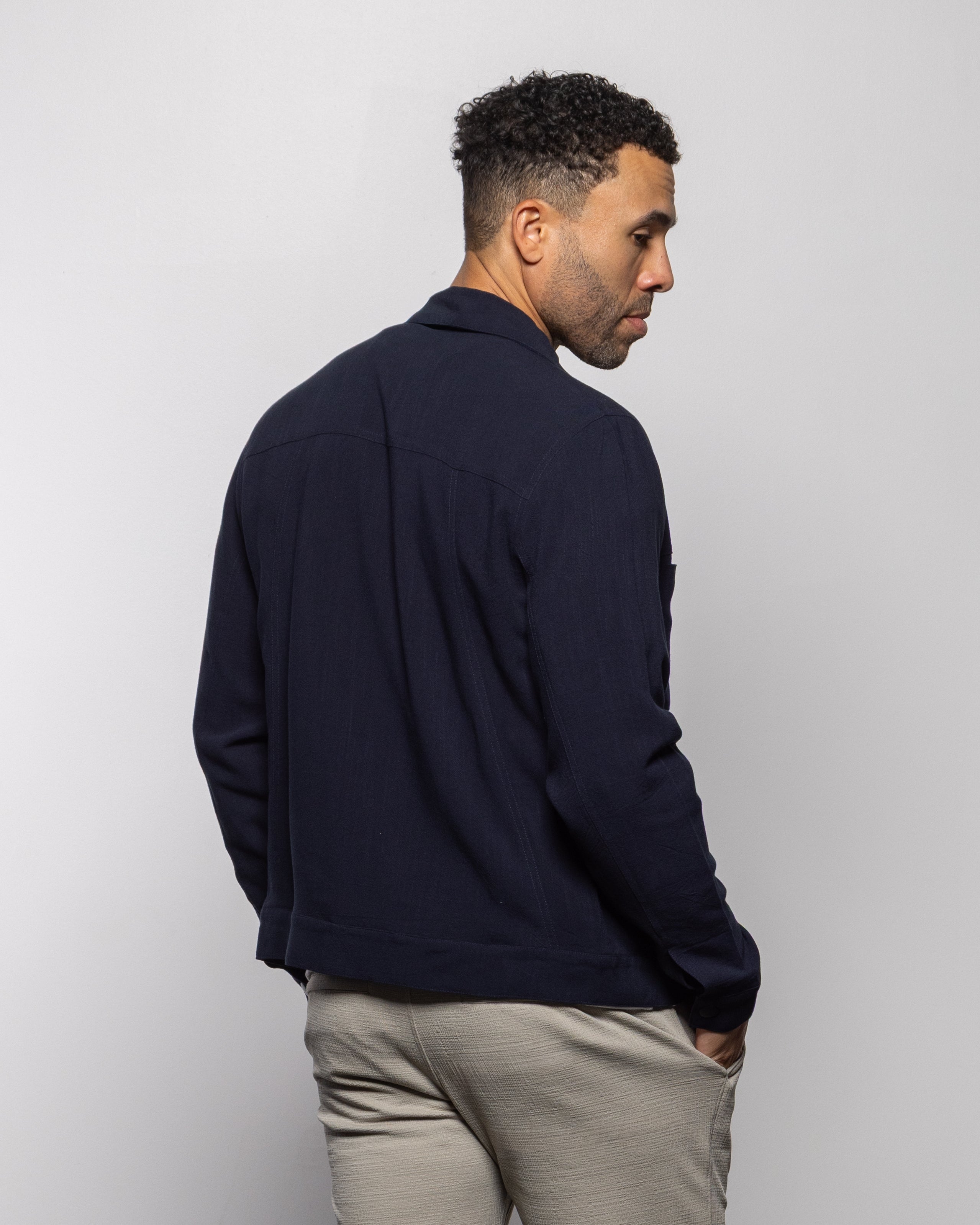 Monaco Trucker Jacket Indigo Night