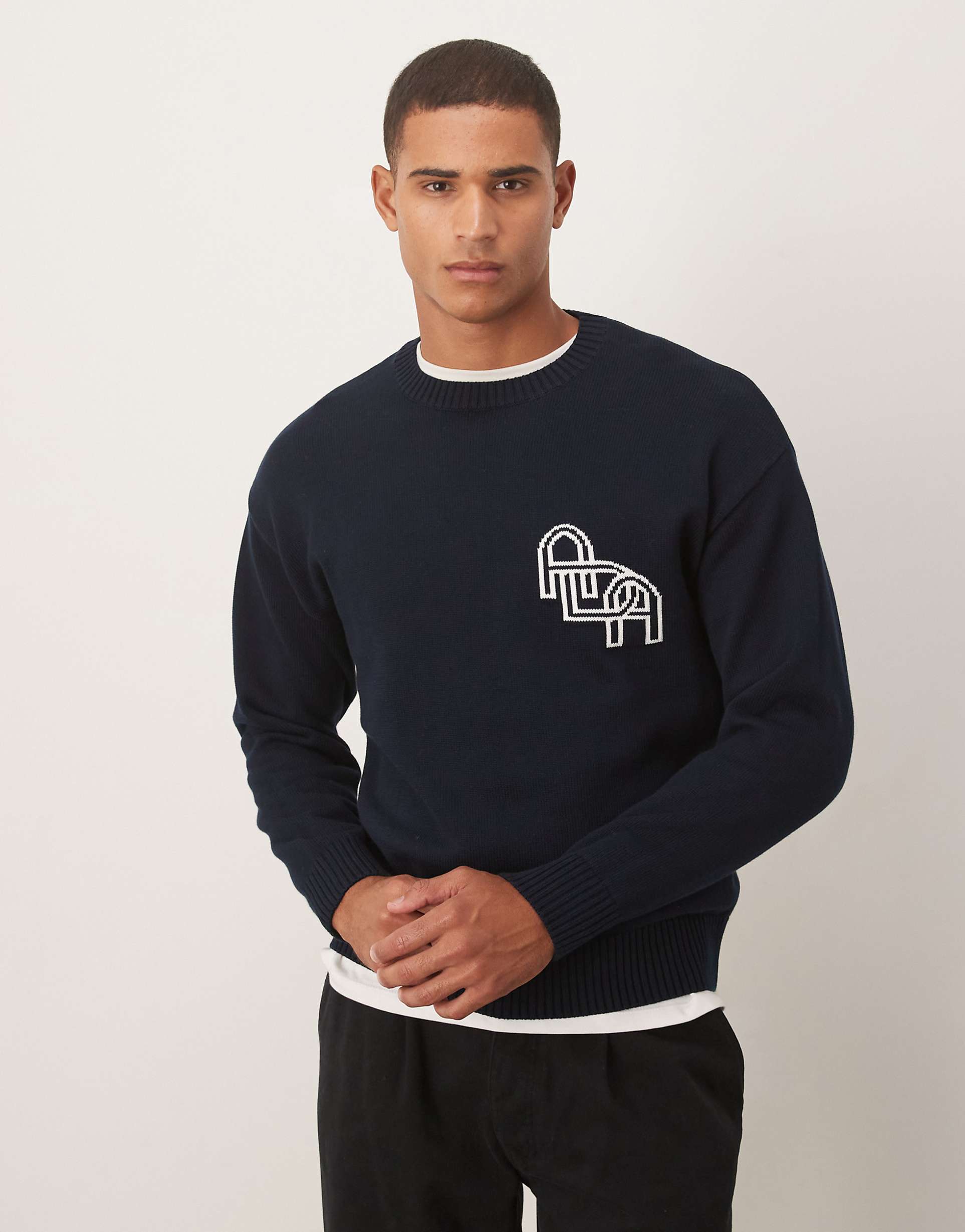 ADA Pilo Knitted Crew Navy