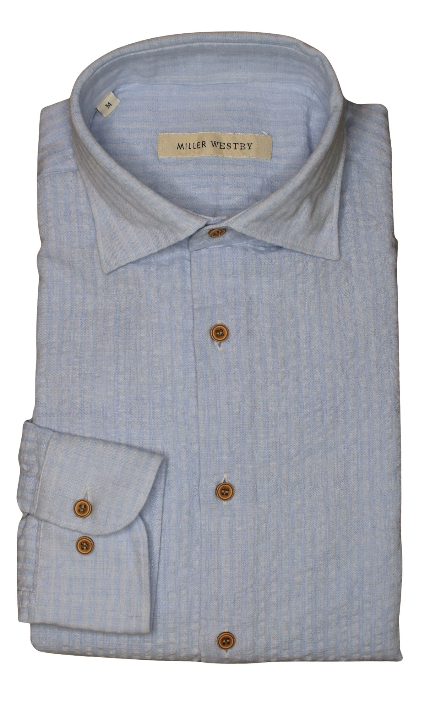 Archer Hidden Button Down Collar Shirt Blue