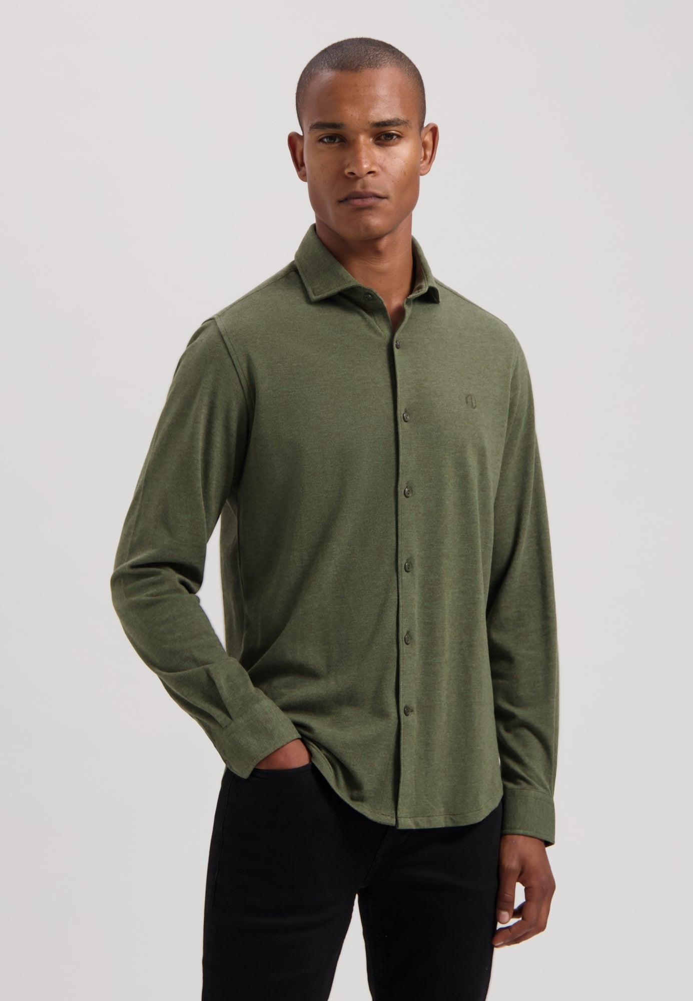 Kirk Woven Shirt in Olive Night