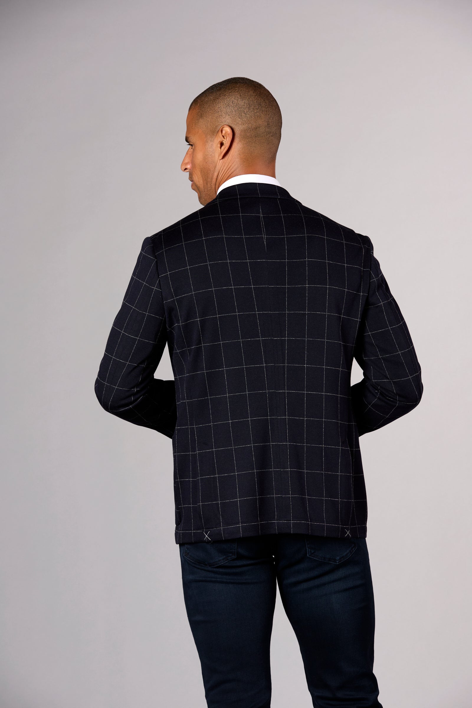 Balia Plaid Jacket Navy