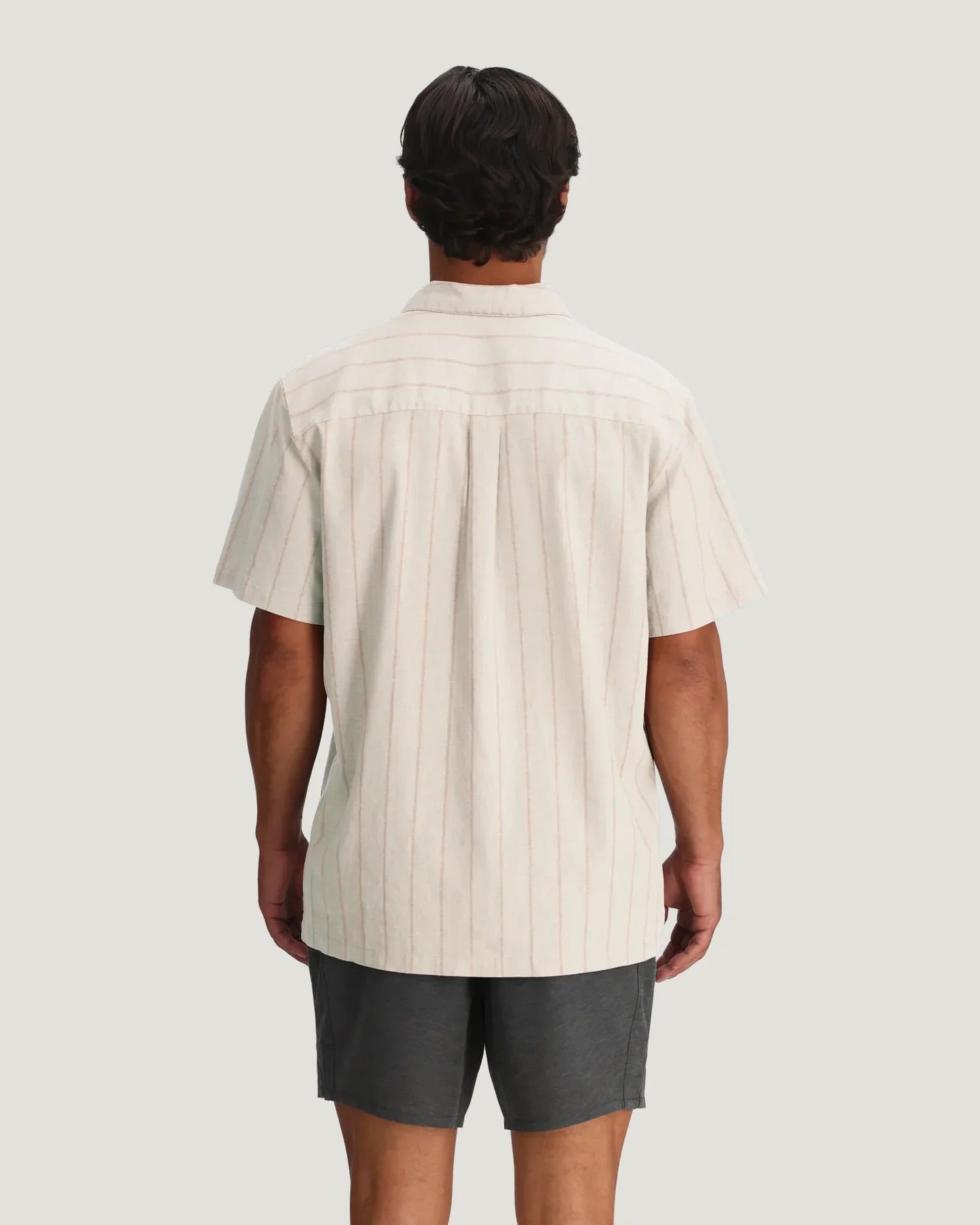 Sullivan's Camp Shirt Sea Salt Vertical Stripe